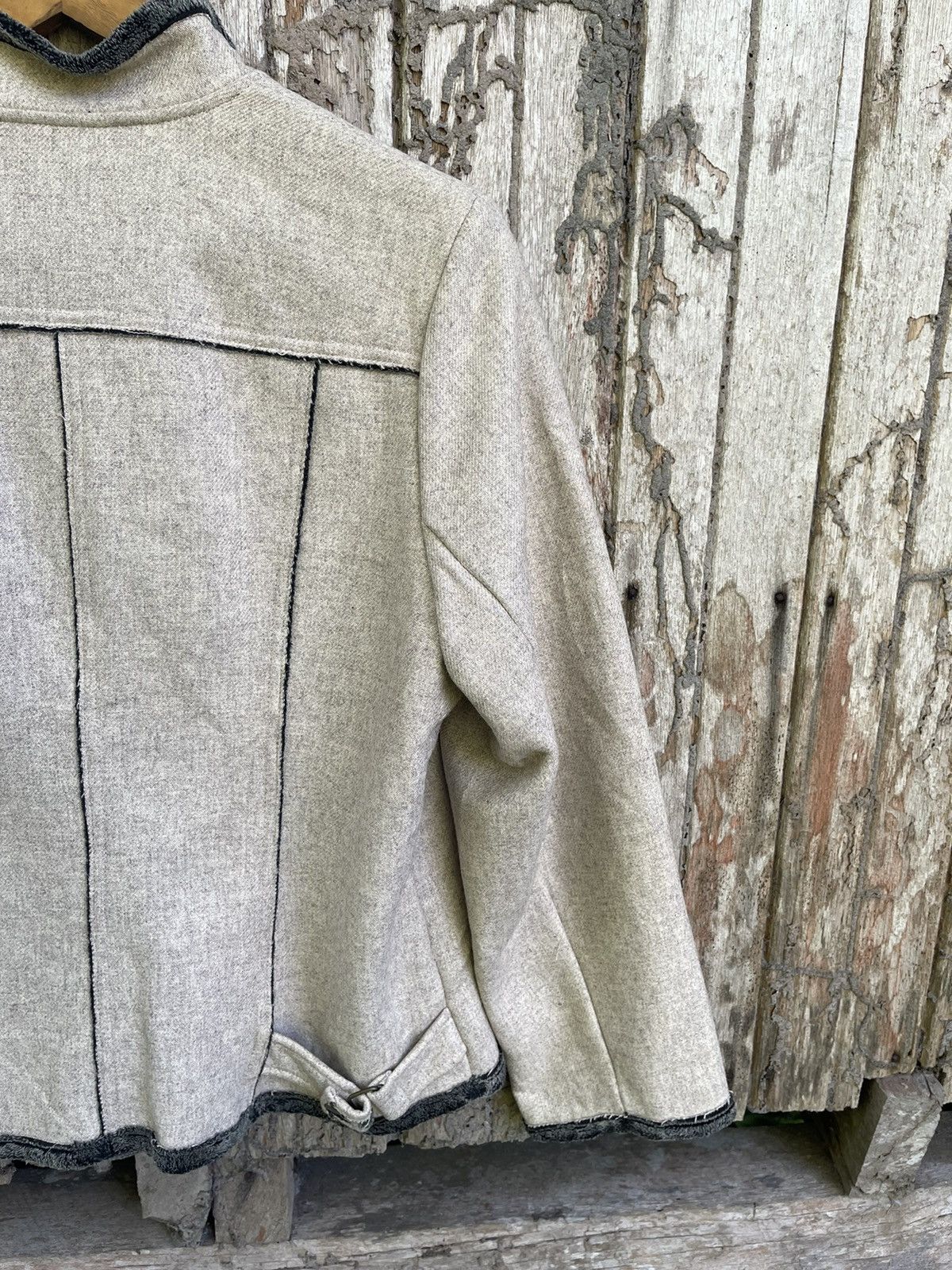 Designer AMISTA Panelled Wool-Blend Fleece Jacket Size M / US 6-8 / IT 42-44 - 14 Thumbnail
