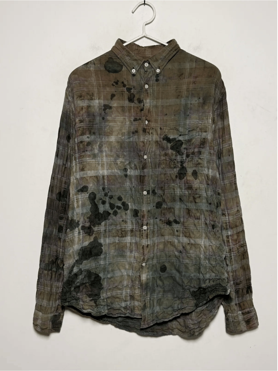Acne Studios acne vintage mud moss flannel shirt Size US M / EU 48-50 / 2 - 1 Thumbnail