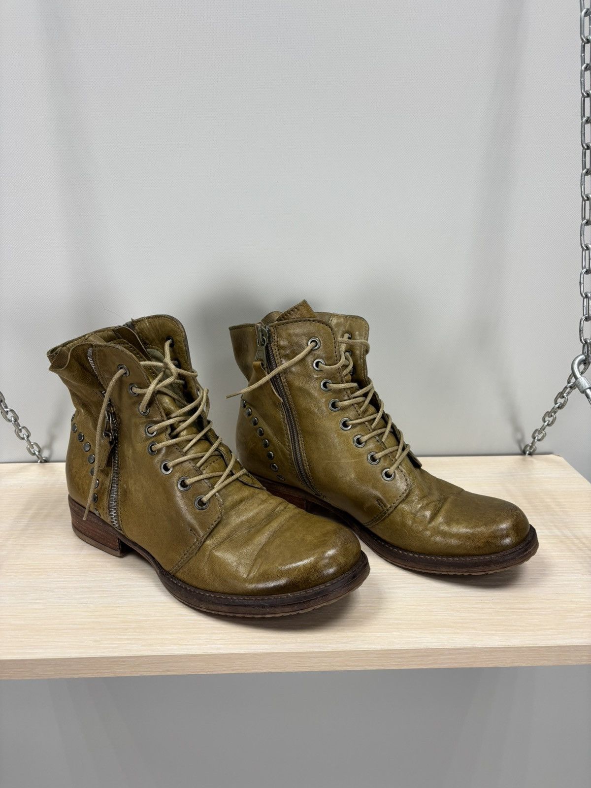 A.S.98 Womens leather boots MJUS Size 39 Color Brown Size US 9 / IT 39 - 2 Thumbnail