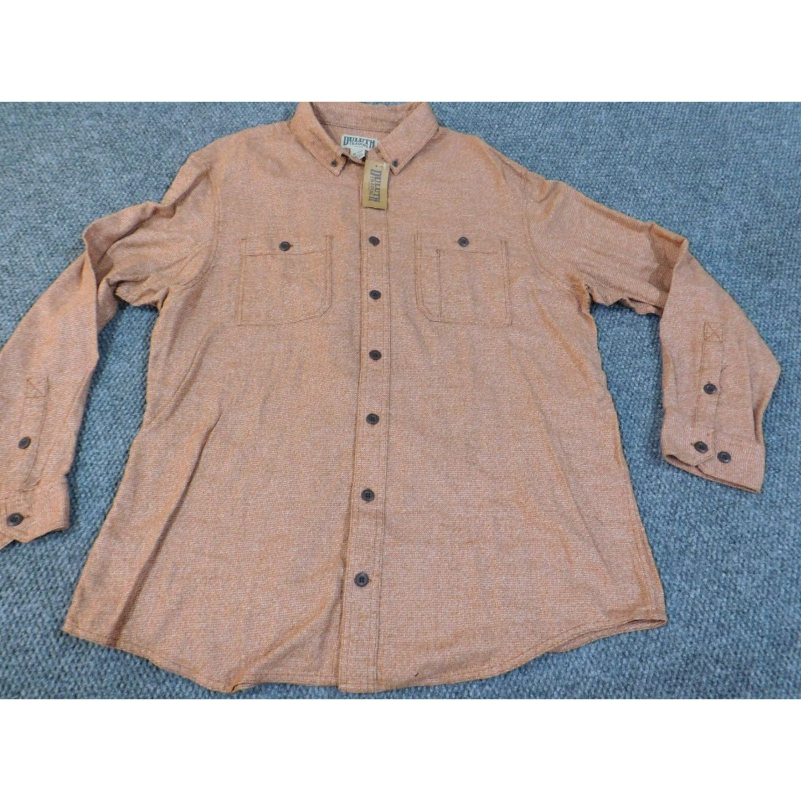 Vintage Duluth Flannel Shirt XL Tall Orange Mens Button-Up Outdoor Plaid Long Sleeve Button-Down Collar Tlarge? Size US XL / EU 56 / 4 - 4 Thumbnail