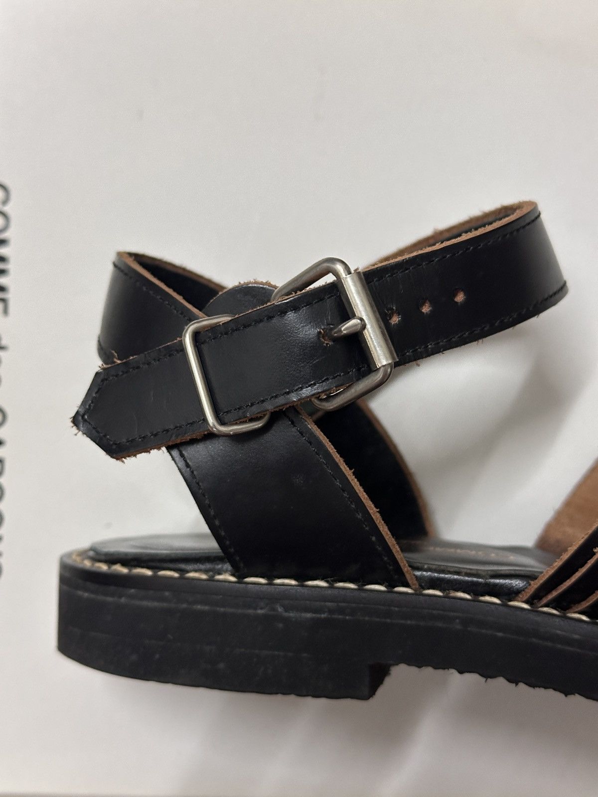 Comme des Garcons Comme des Garçons black woven leather sandals Size US 7 / IT 37 - 5 Thumbnail