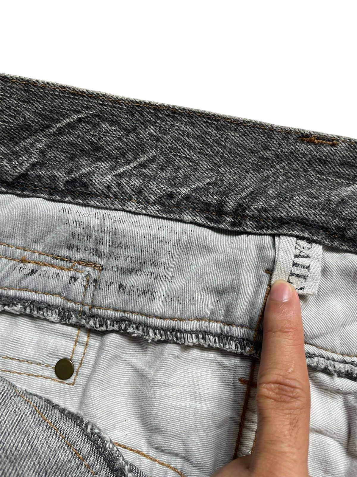 If Six Was Nine Vintage Japanese Brand Double Waist Distressed Style Jeans Size US 33 - 6 Thumbnail