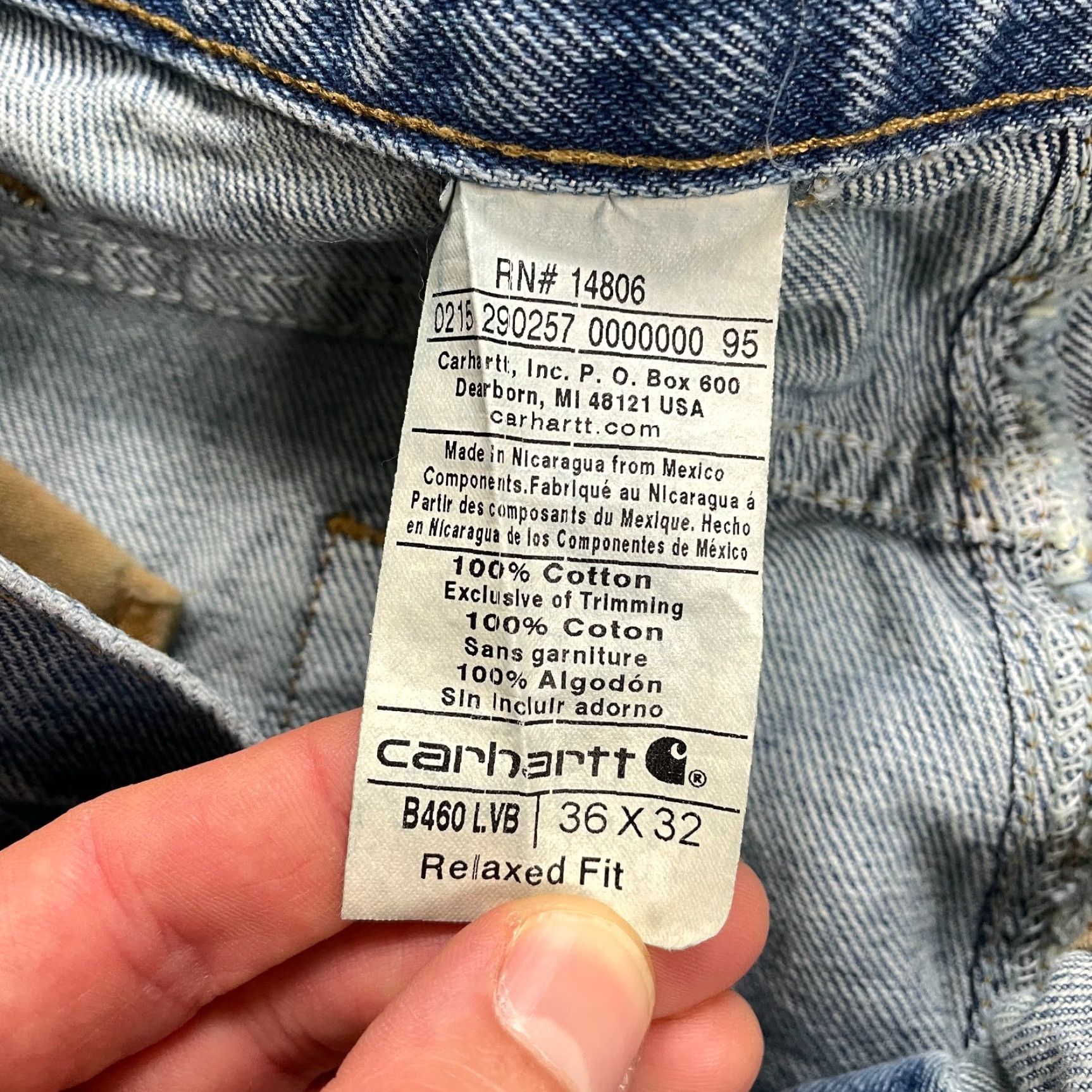 Carhartt VINTAGE Carhartt Relaxed Fit Denim Jeans Men’s 36x30 Blue Medium Wash Straight Leg Cotton Size US 36 / EU 52 - 6 Thumbnail
