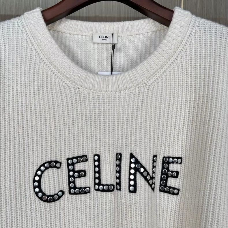 Celine Celine Knitted Sweater with Lettering Size US XL / EU 56 / 4 - 3 Thumbnail