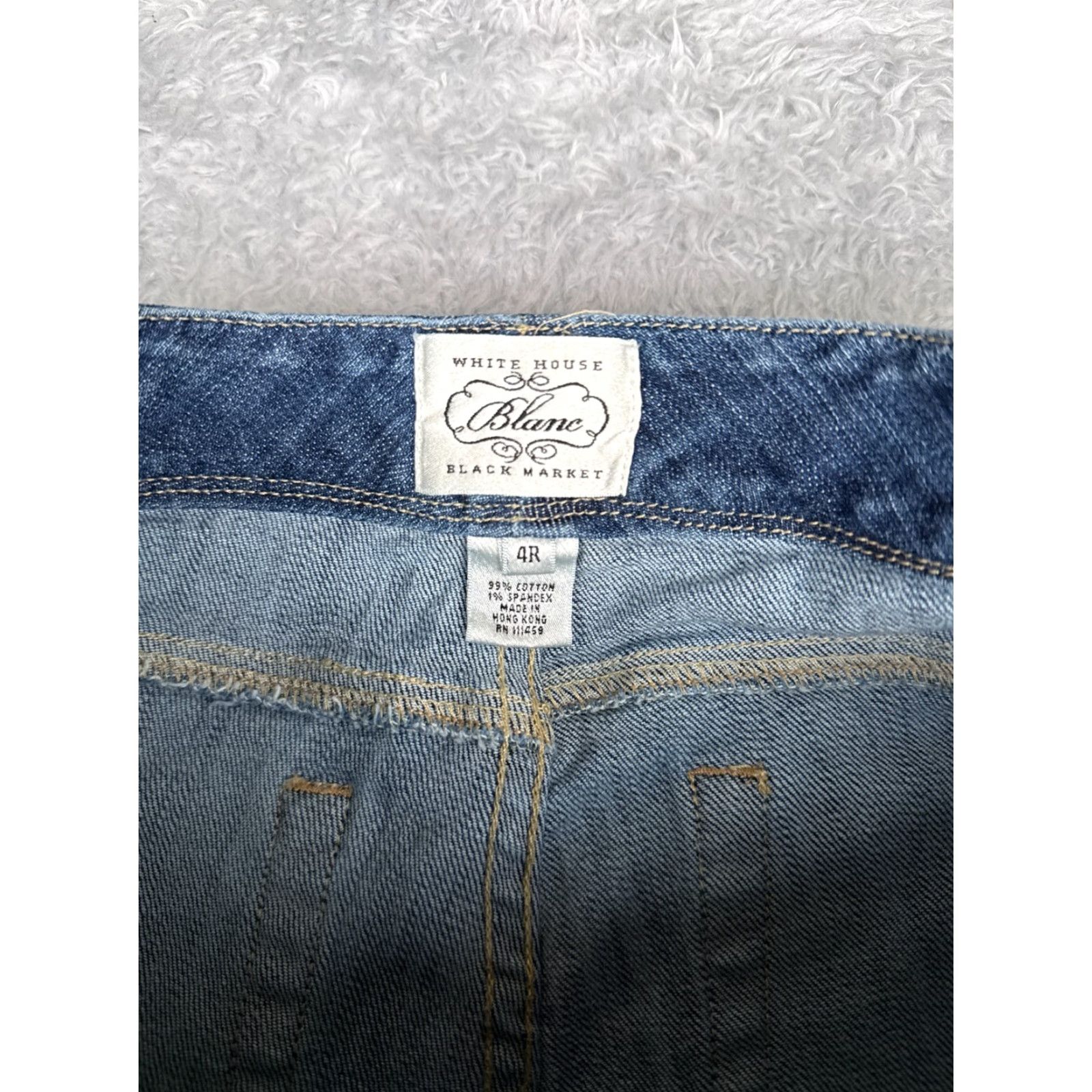 White House Black Market WHITE HOUSE BLACK MARKET Bootcut Jeans Womens 4 Blue Denim Embroidered 5-Pocket Size 27" / US 4 / IT 40 - 6 Thumbnail