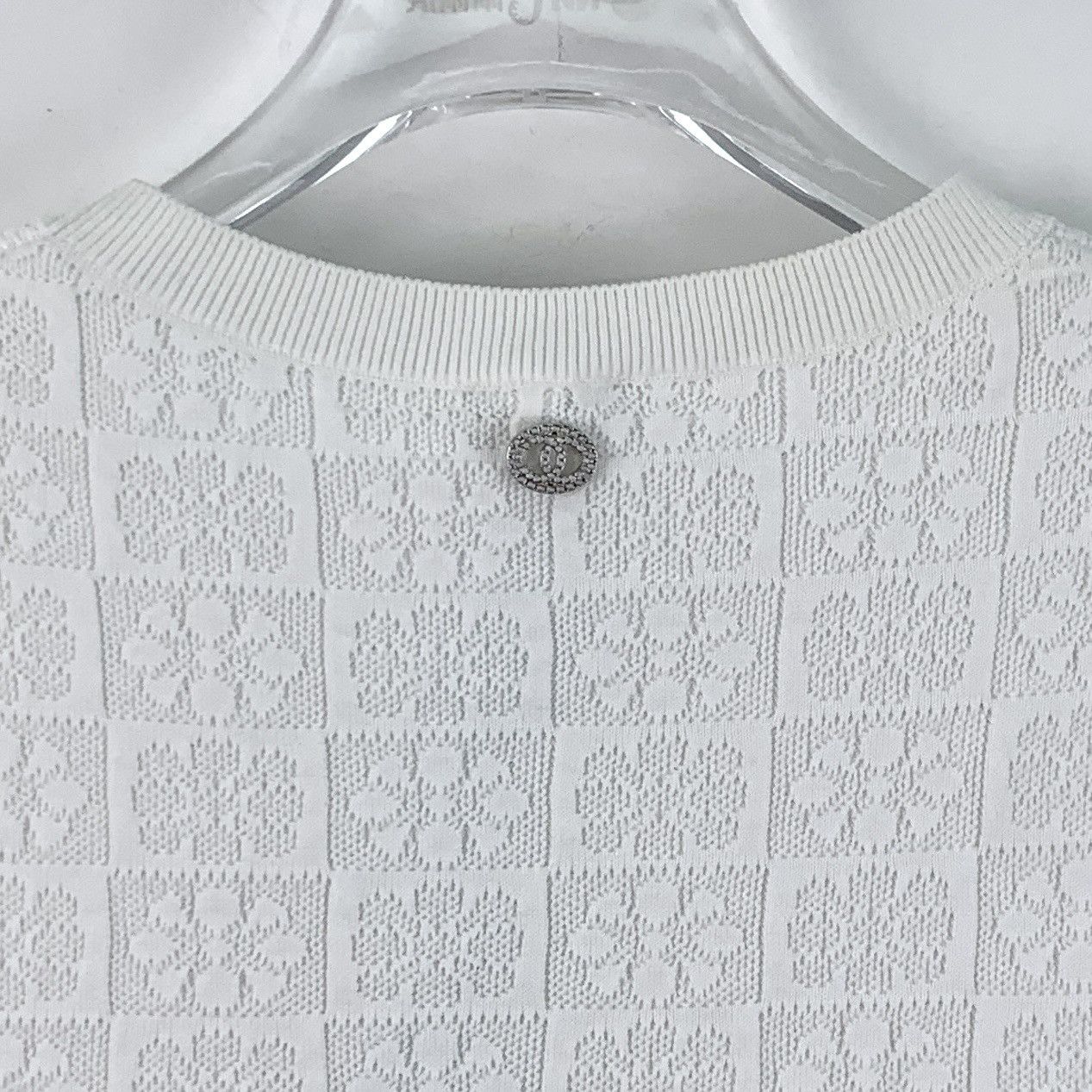 Chanel Chanel White Floral Cutout Lace Embroidered Cotton Dress Size XS / US 0-2 / IT 36-38 - 4 Thumbnail