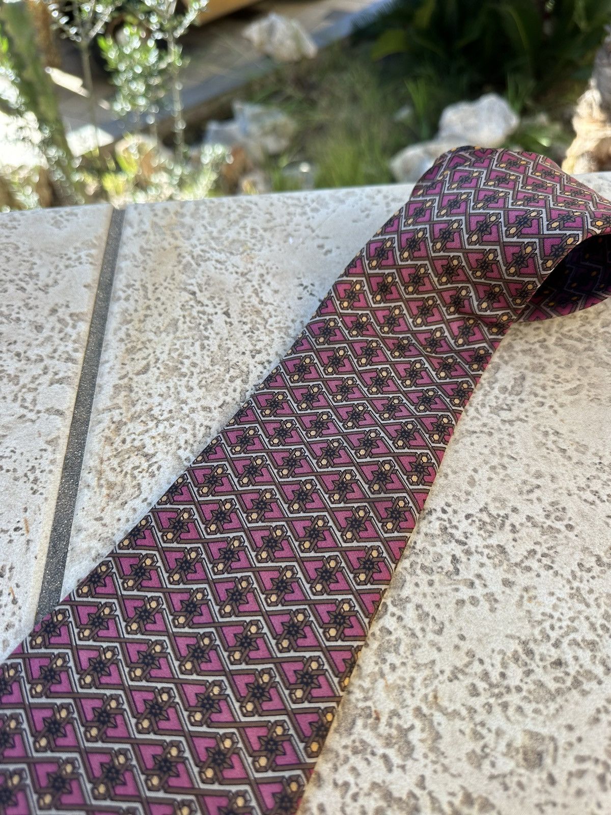 Hermes Hermès Silk Red Tie Size ONE SIZE - 7 Thumbnail