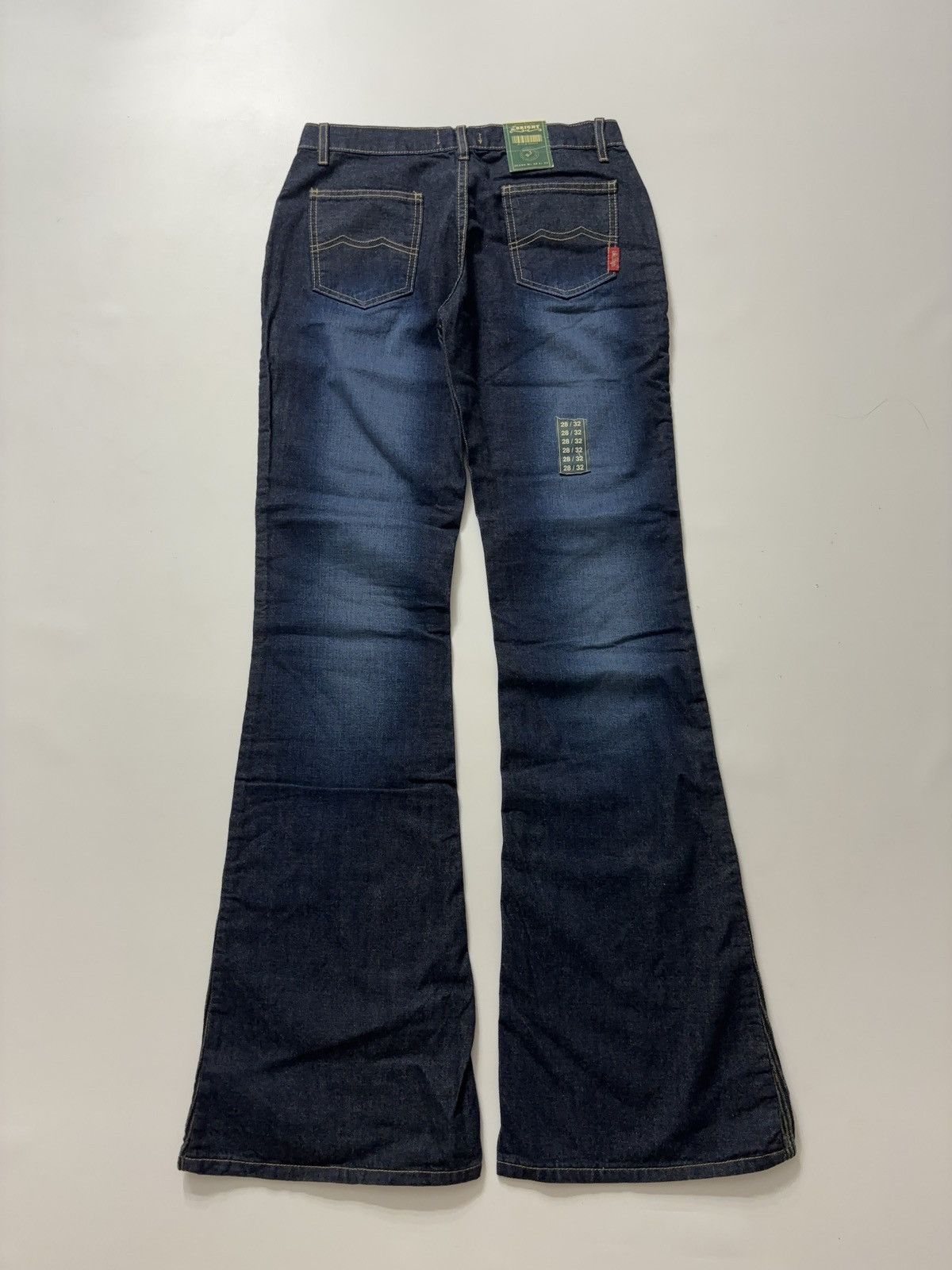 Vintage VINTAGE FLARED MIXED DENIM RETRO PANTS JEANS 00s Y2k Size 28" / US 6 / IT 42 - 10 Thumbnail