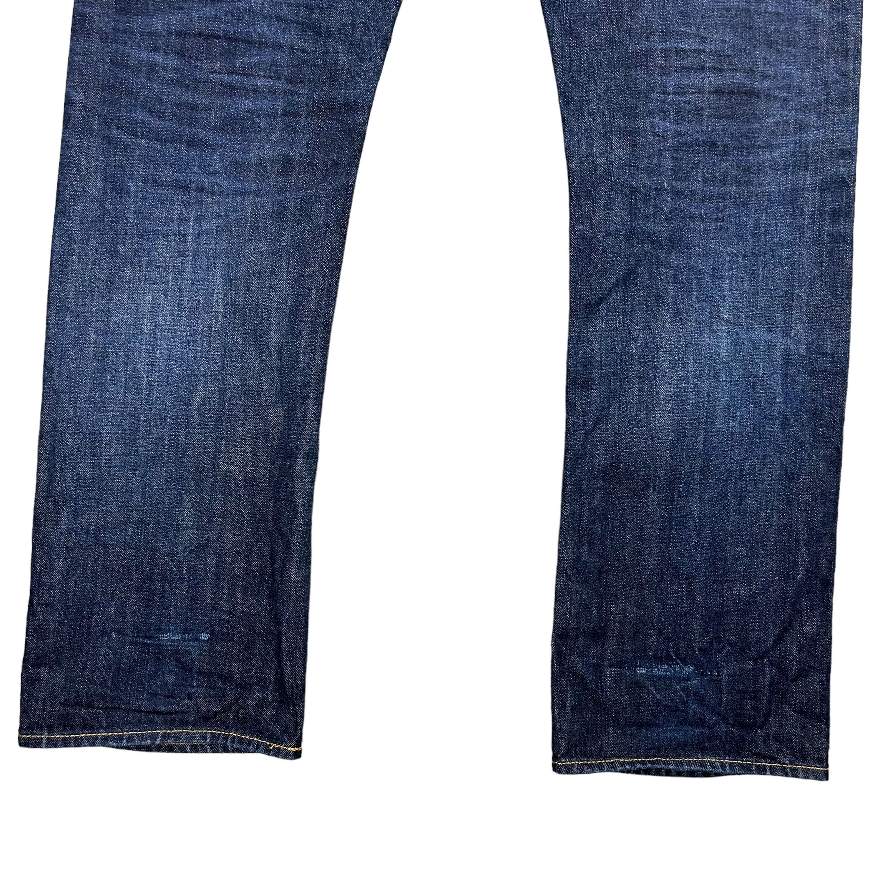 Japanese Brand × Vintage Redux Selvedge Raw Indigo Japanese Denim Regular W36L34 Size US 36 / EU 52 - 9 Thumbnail