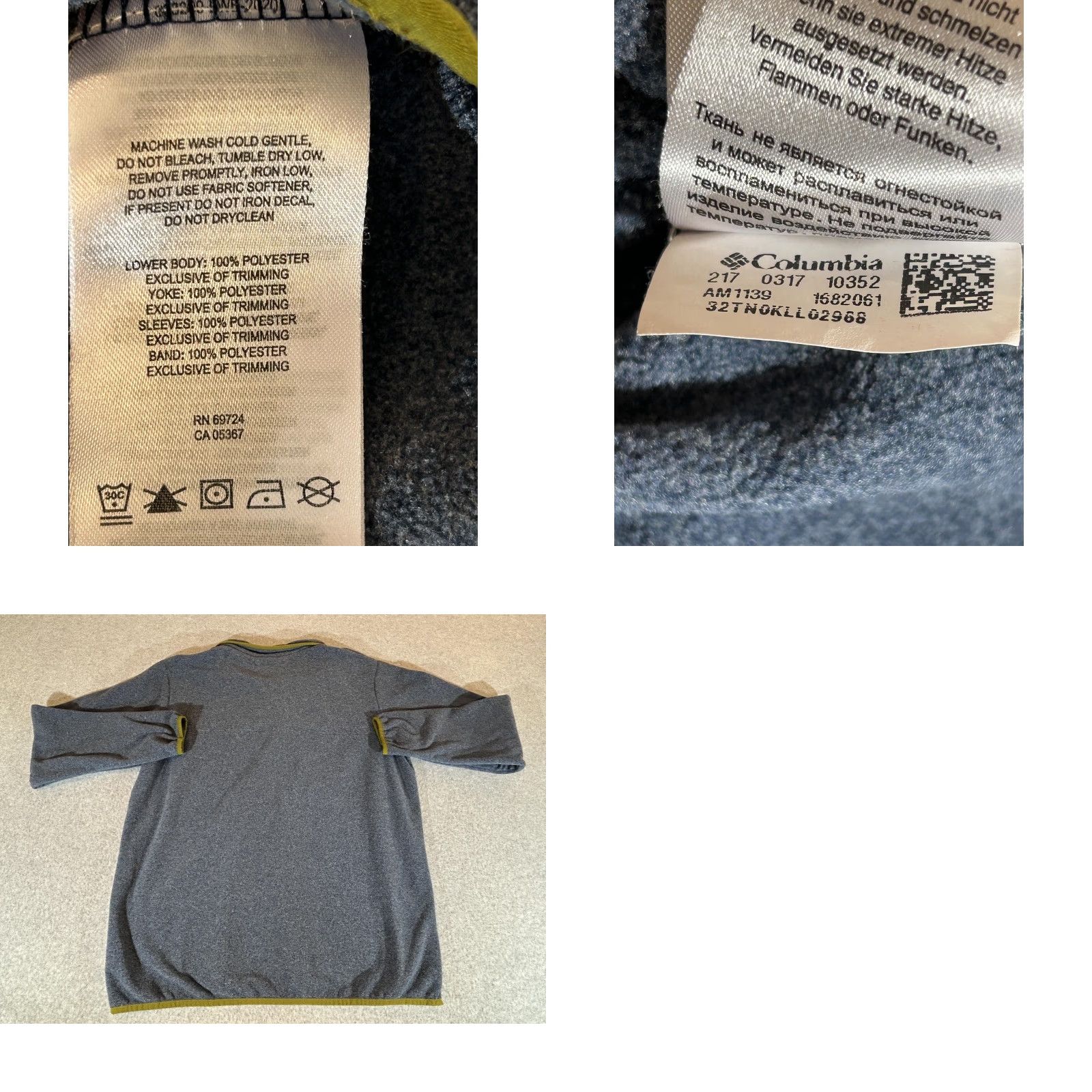 Vintage Columbia Sweater Men XL fleece Pullover Jacket Hiking Mountain Side Gray Mock Neck 1/4 Snap Pockets Logo Zipper Size US XL / EU 56 / 4 - 8 Thumbnail