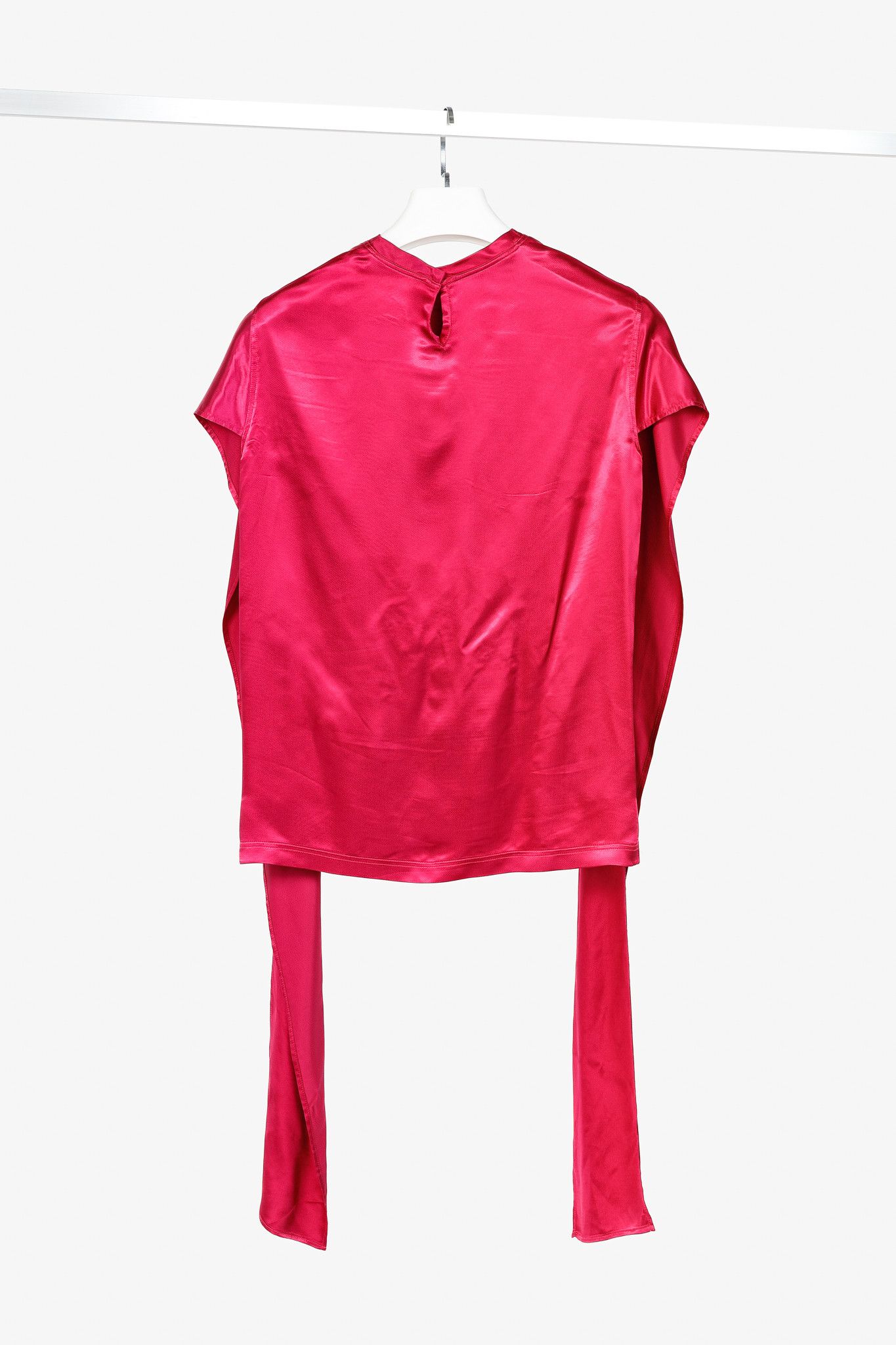 Sies Marjan Sies Marjan Pink Viscose-Satin Draped Blouse Size S / US 4 / IT 40 - 2 Thumbnail
