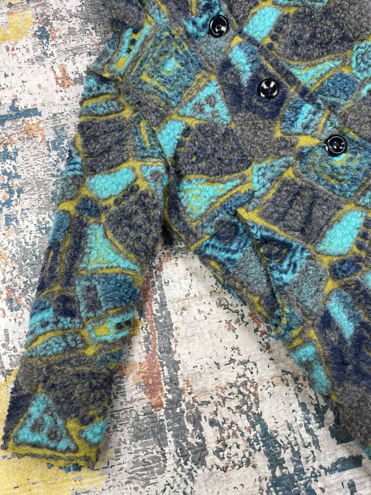 Japanese Brand Miyako Sen-I Hooded Boho Azure Tribe Native Jackets Size ONE SIZE - 3 Thumbnail