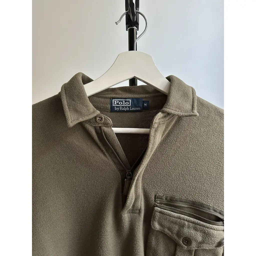 Polo Ralph Lauren Vintage Polo Ralph Lauren Tactical Pocket Quarter Zip Fleece Size US M / EU 48-50 / 2 - 4 Thumbnail