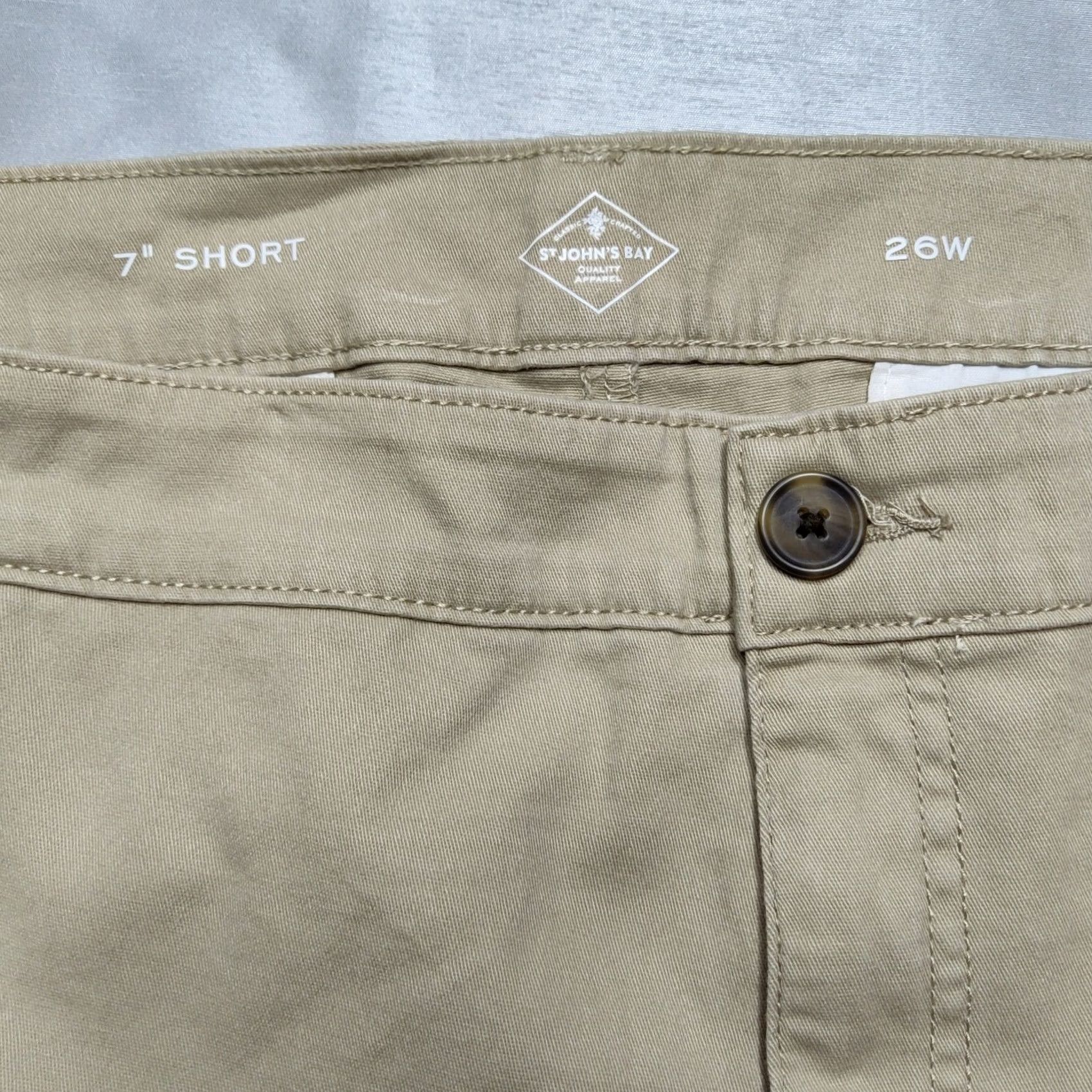 Vintage St Johns Bay Women Plus 26W Biscotti Secretly Slender 7" Shorts NEW Size 26" / US 2 / IT 38 - 5 Thumbnail
