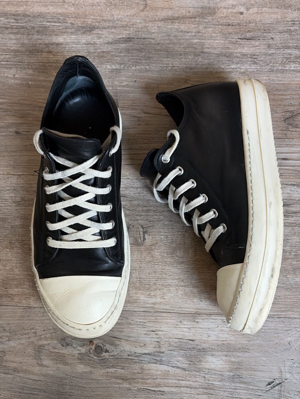 Rick Owens Rick Owens - Ramones - porterville low sneaker - Leather Size US 6.5 / EU 39-40 - 2 Thumbnail