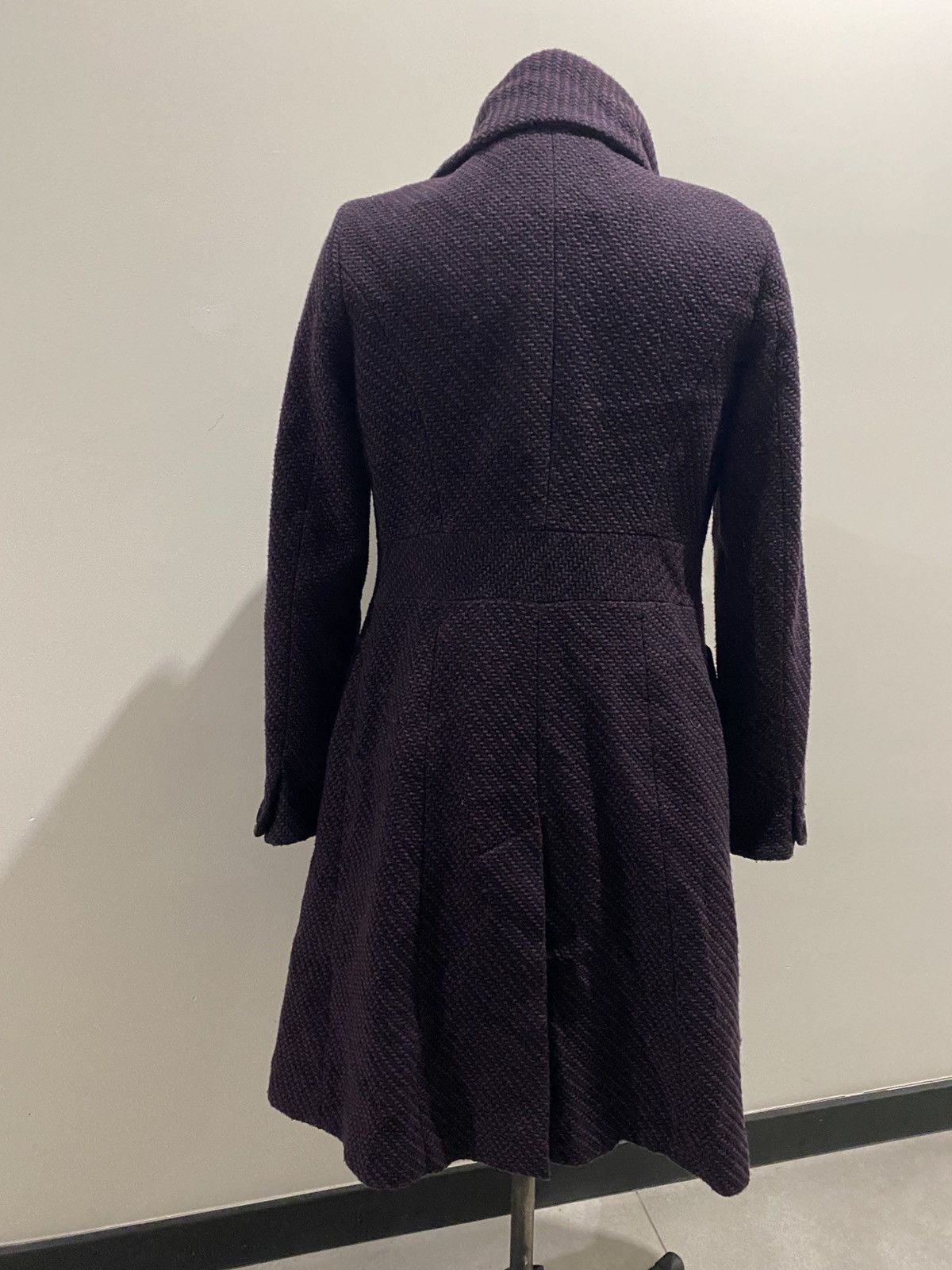 Other John Rocha Structured 68% Wool Tweed Coat Deep Purple Size S Size S / US 4 / IT 40 - 4 Thumbnail