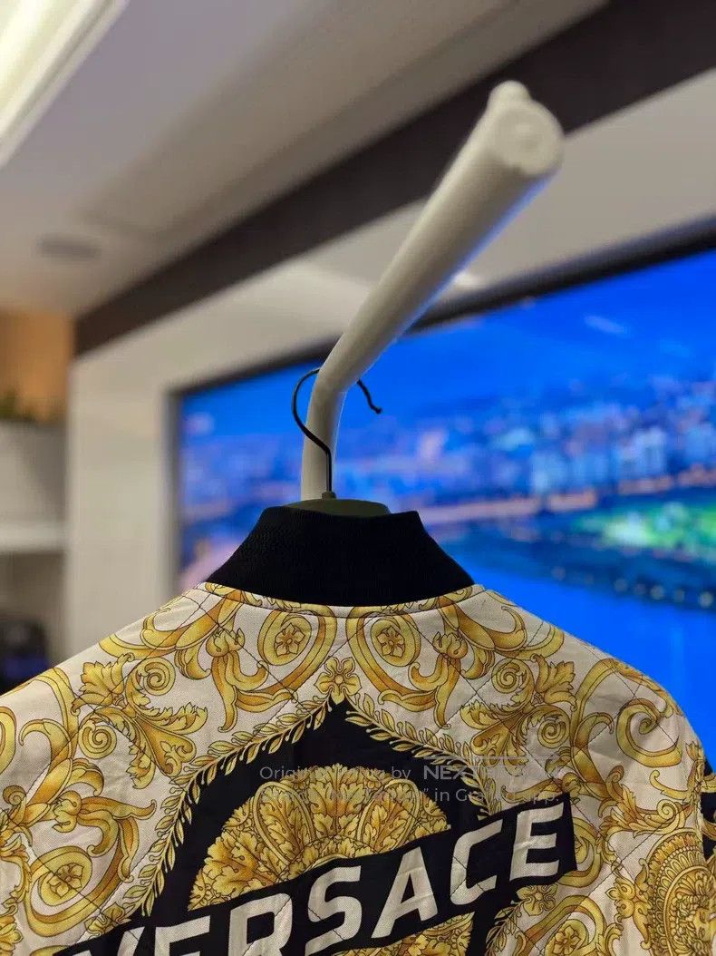Versace Versace Black gold baroque men's cotton jacket jacket Size US M / EU 48-50 / 2 - 7 Thumbnail