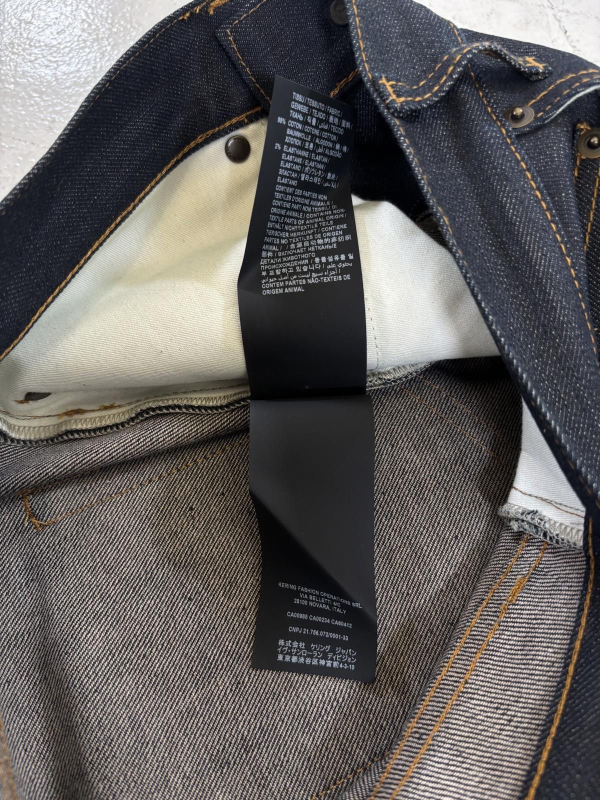 Saint Laurent Paris Saint Laurent Paris Raw Indigo D18 Denim Size US 29 - 6 Thumbnail