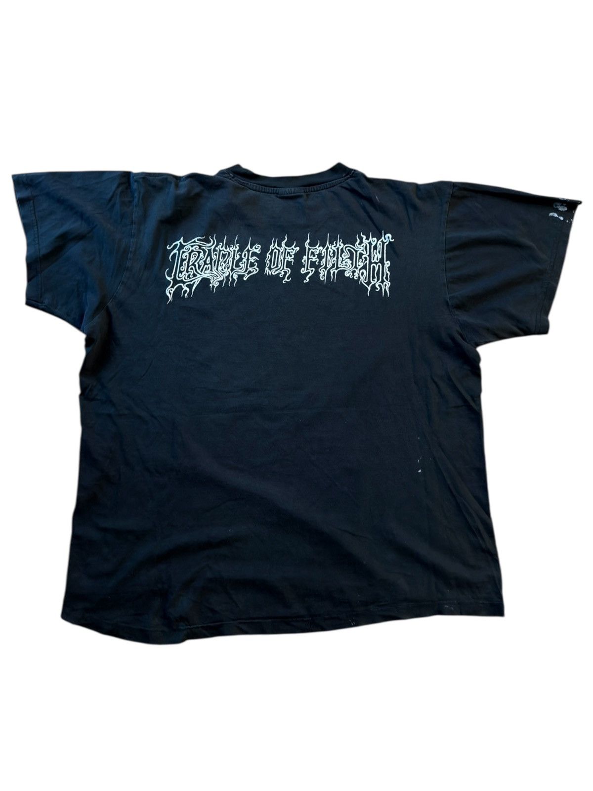 Band Tees 90s THRASHED VTG TEE CRADLE OF FILTH DISTRESSED METAL Size US XL / EU 56 / 4 - 7 Thumbnail