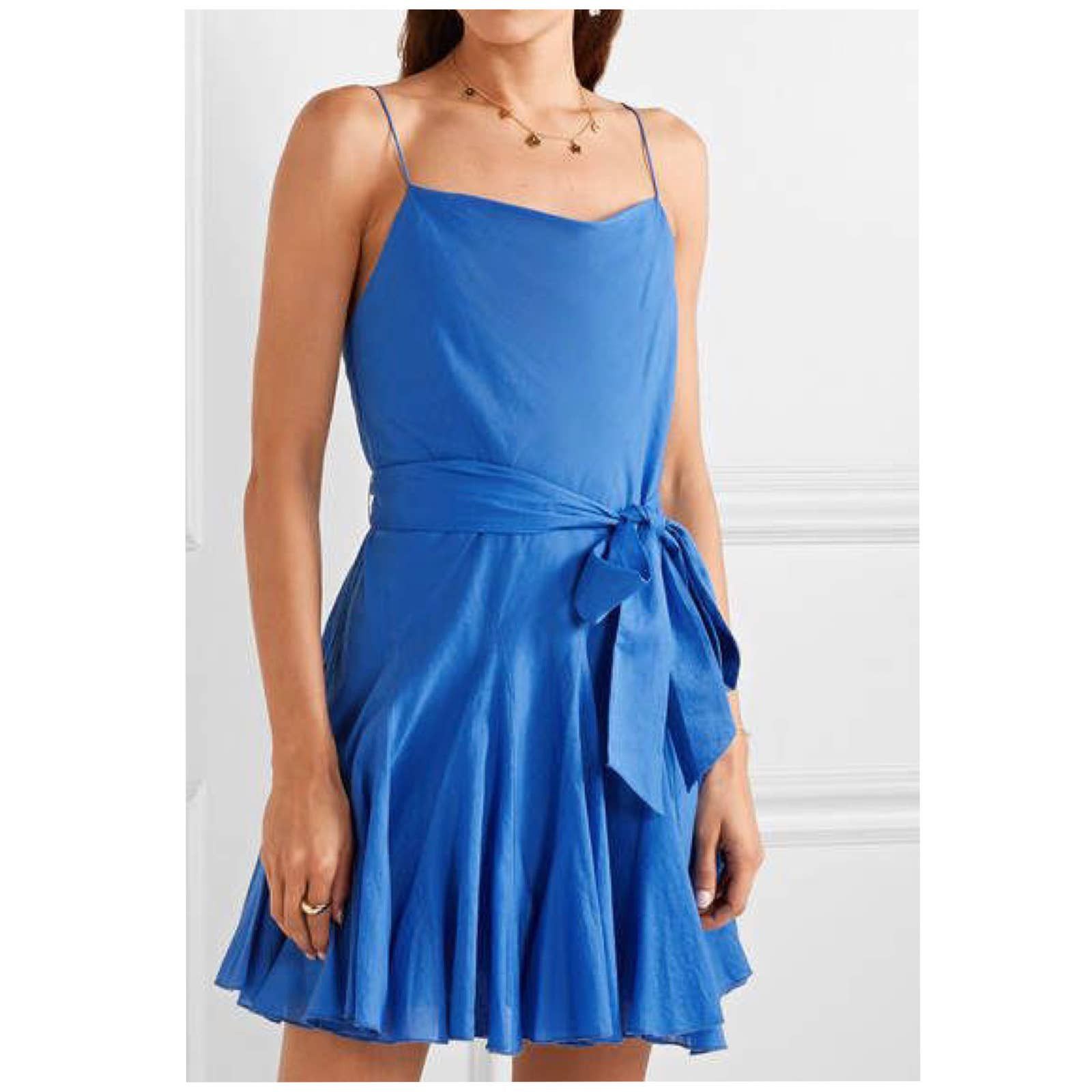 image of Alice Olivia New Alice + Olivia Webber Dress Imperial Blue, Women's (Size Medium)