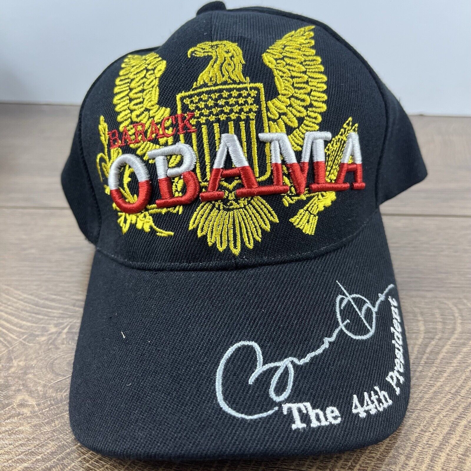 Other Barack Obama Hat 44th President Black Hat Adjustable Hat Bla Size ONE SIZE - 3 Thumbnail
