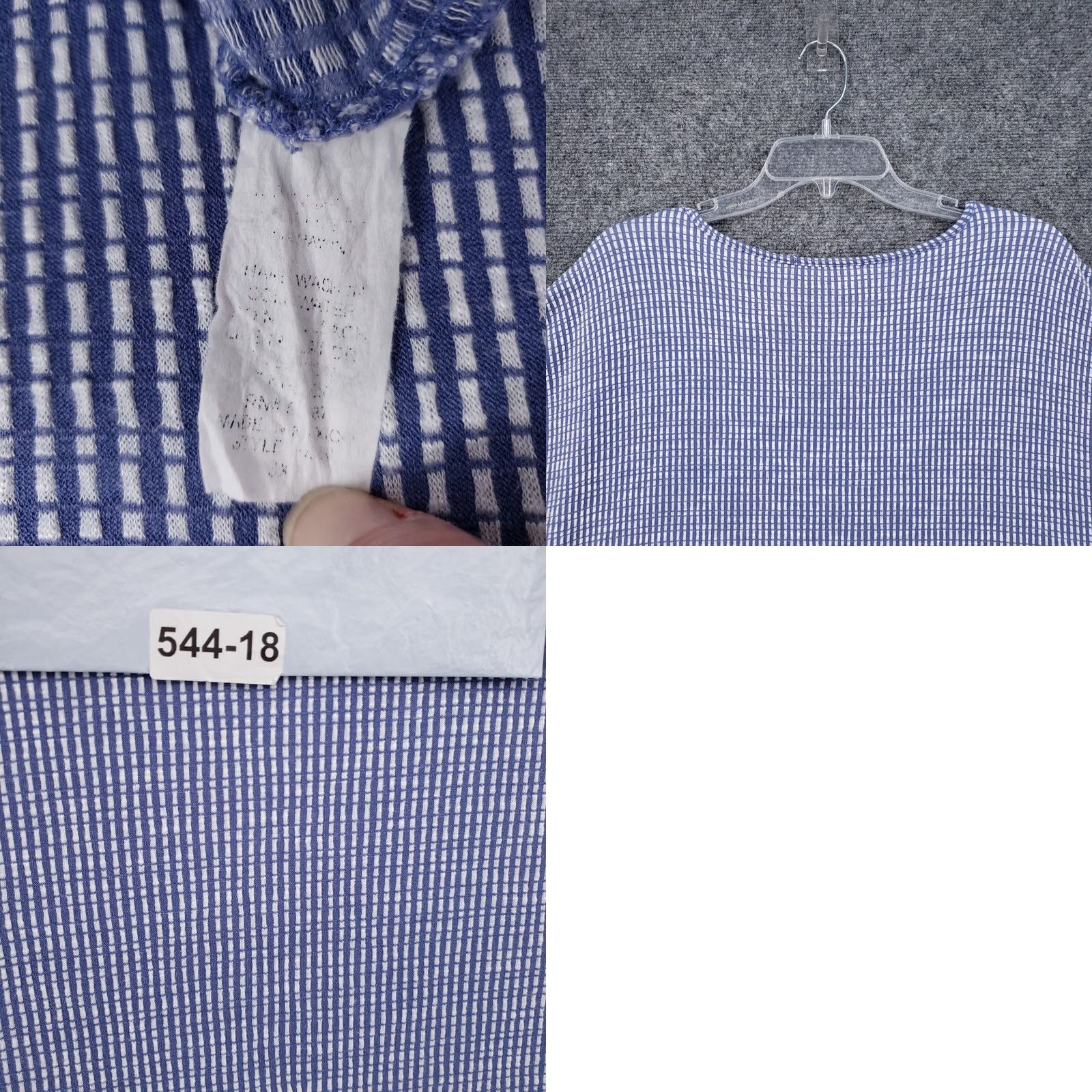 Vintage Grand Ave Design Blouse Womens 3X Blue Top Women Plus Knit Button Short Sleeve Mexico Size XXL / US 16-18 / IT 52-54 - 8 Thumbnail