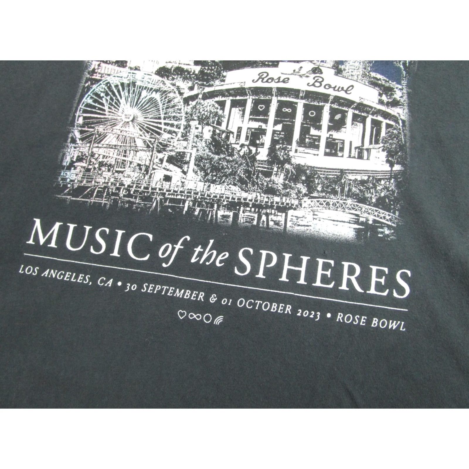 Vintage Coldplay Shirt Mens Small Black Music Of The Spheres Live 2023 Tour Rose Bowl LA Size US S / EU 44-46 / 1 - 4 Thumbnail