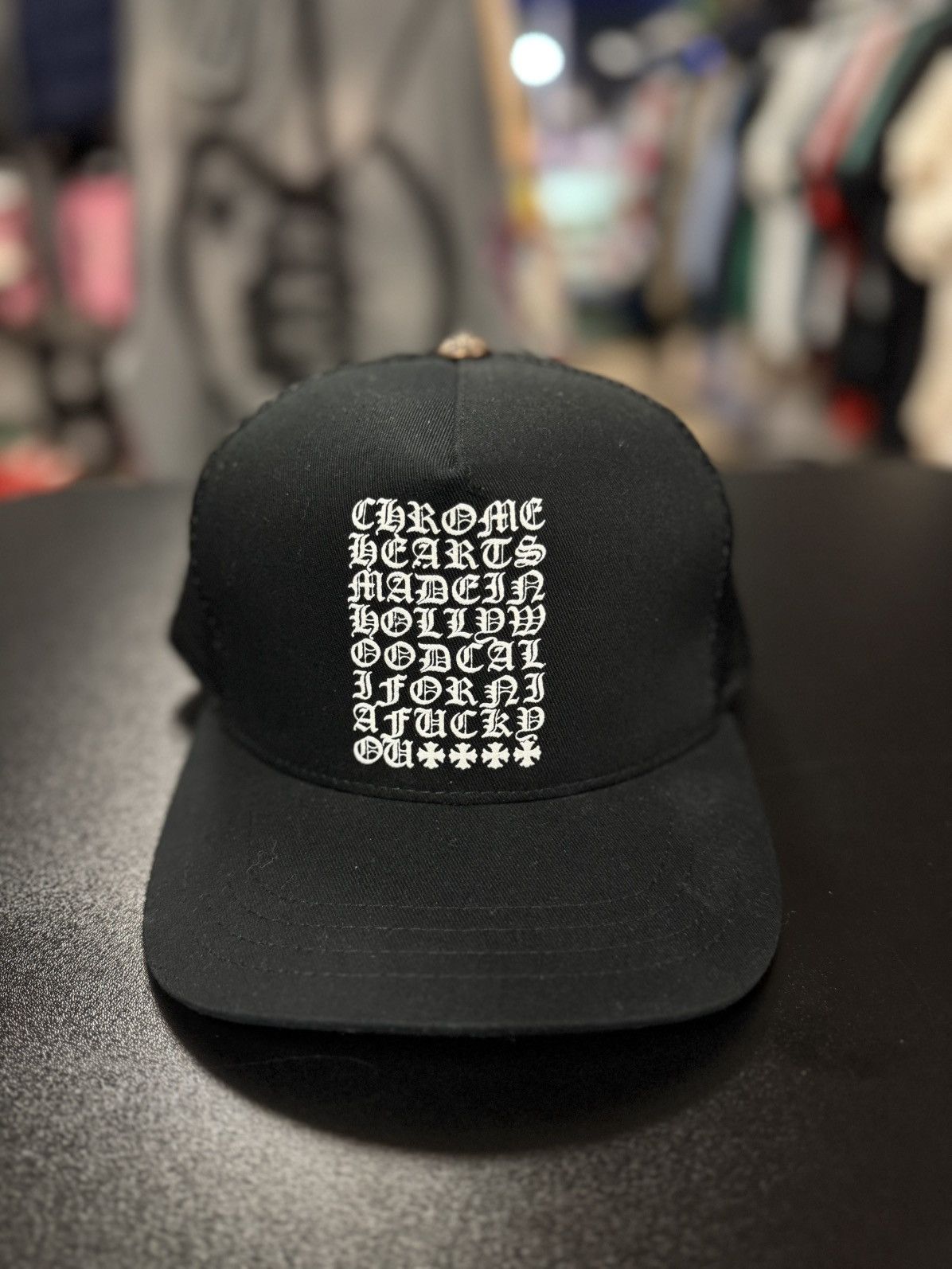 Chrome Hearts Chrome Hearts Script Hat SnapBack Black Size ONE SIZE - 1 Thumbnail