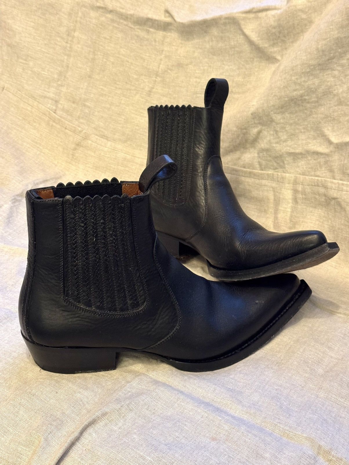 Givenchy black leather givenchy western boots 40 it men Size US 7 / EU 40 - 11 Thumbnail