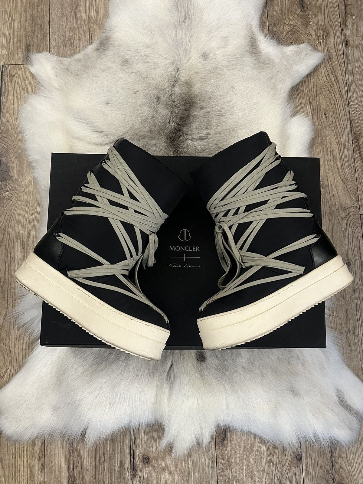 Moncler × Rick Owens 🚨Rick Owens Bigrocks Boot Moncler Black Size US 9 / EU 42 - 3 Thumbnail