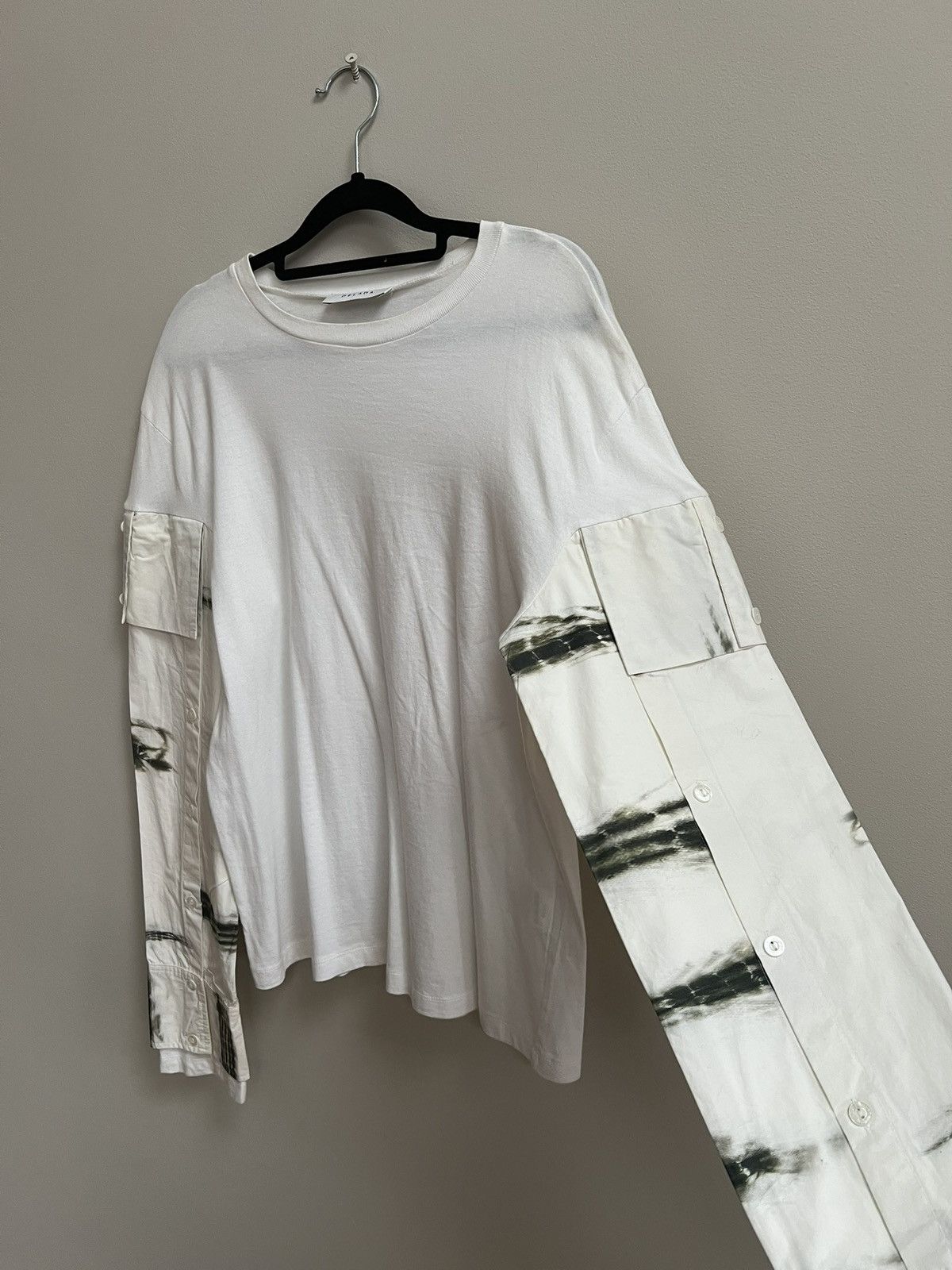 DELADA Delada men’s white long sleeve tshirt with tie die detail Size US M / EU 48-50 / 2 - 2 Thumbnail