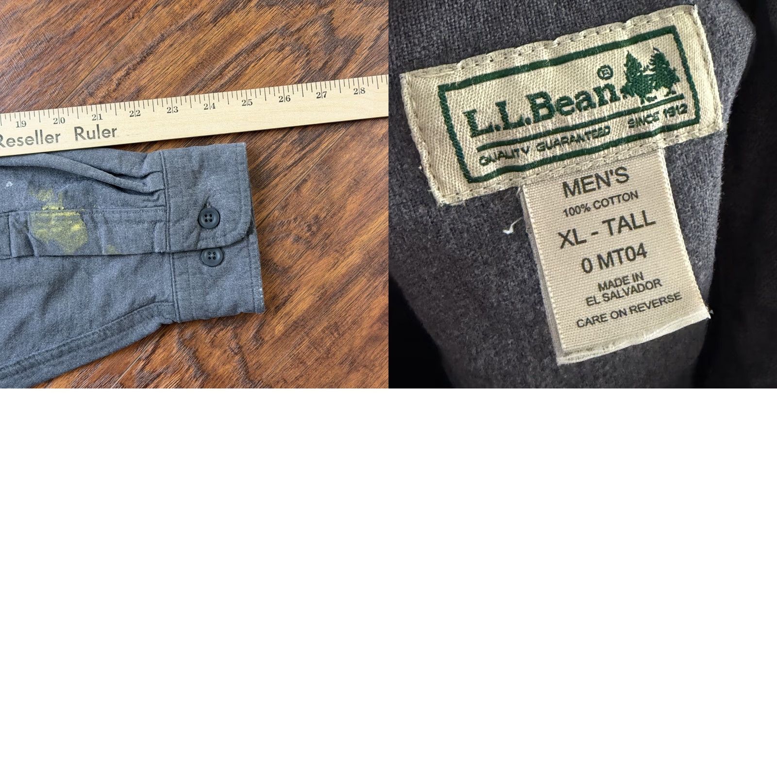 Vintage VINTAGE LL Bean Shirt Mens XL Tall Gray Flannel Long Sleeve Cotton Workwear Outdoors Size US XL / EU 56 / 4 - 9 Thumbnail