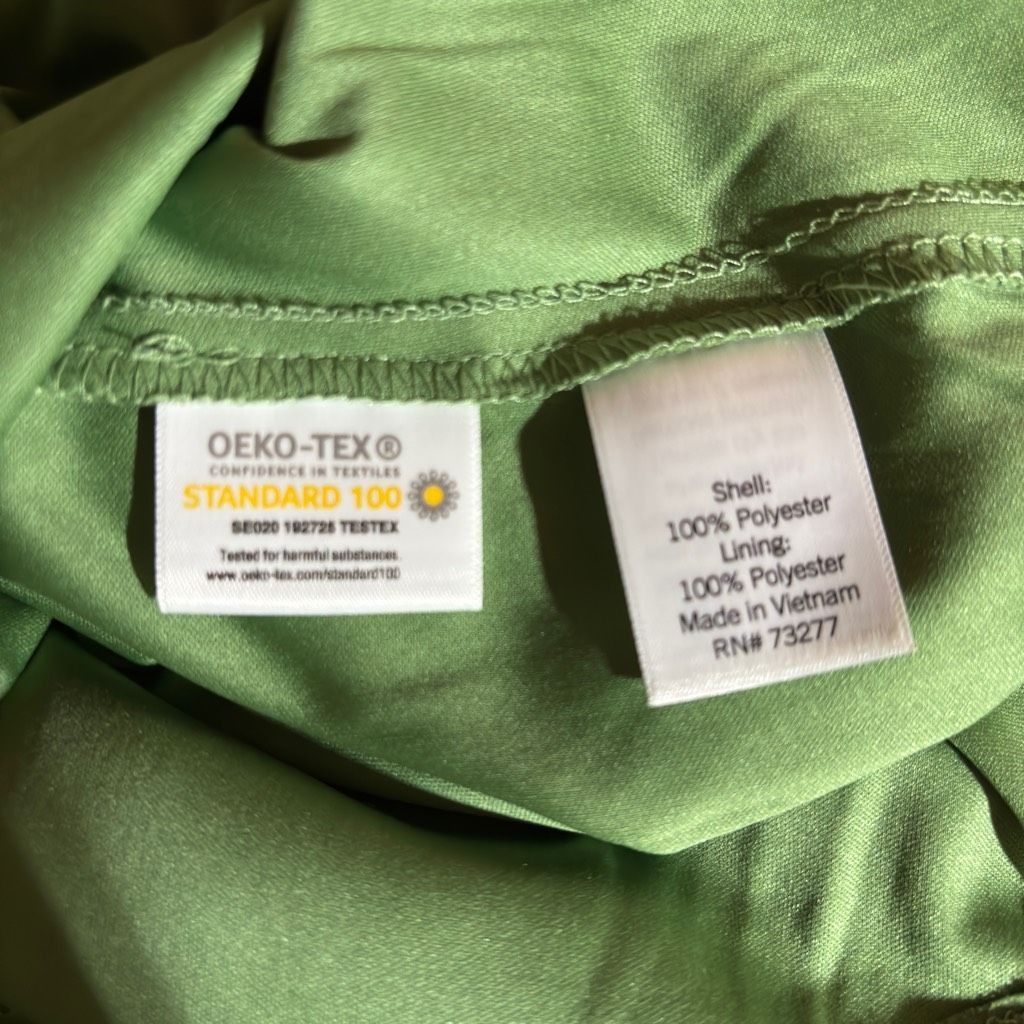 Other LC Lauren Conrad Geometric Print Sheer Chiffon Puff Sleeve Blouse Green Large 90 Size L / US 10 / IT 46 - 11 Thumbnail