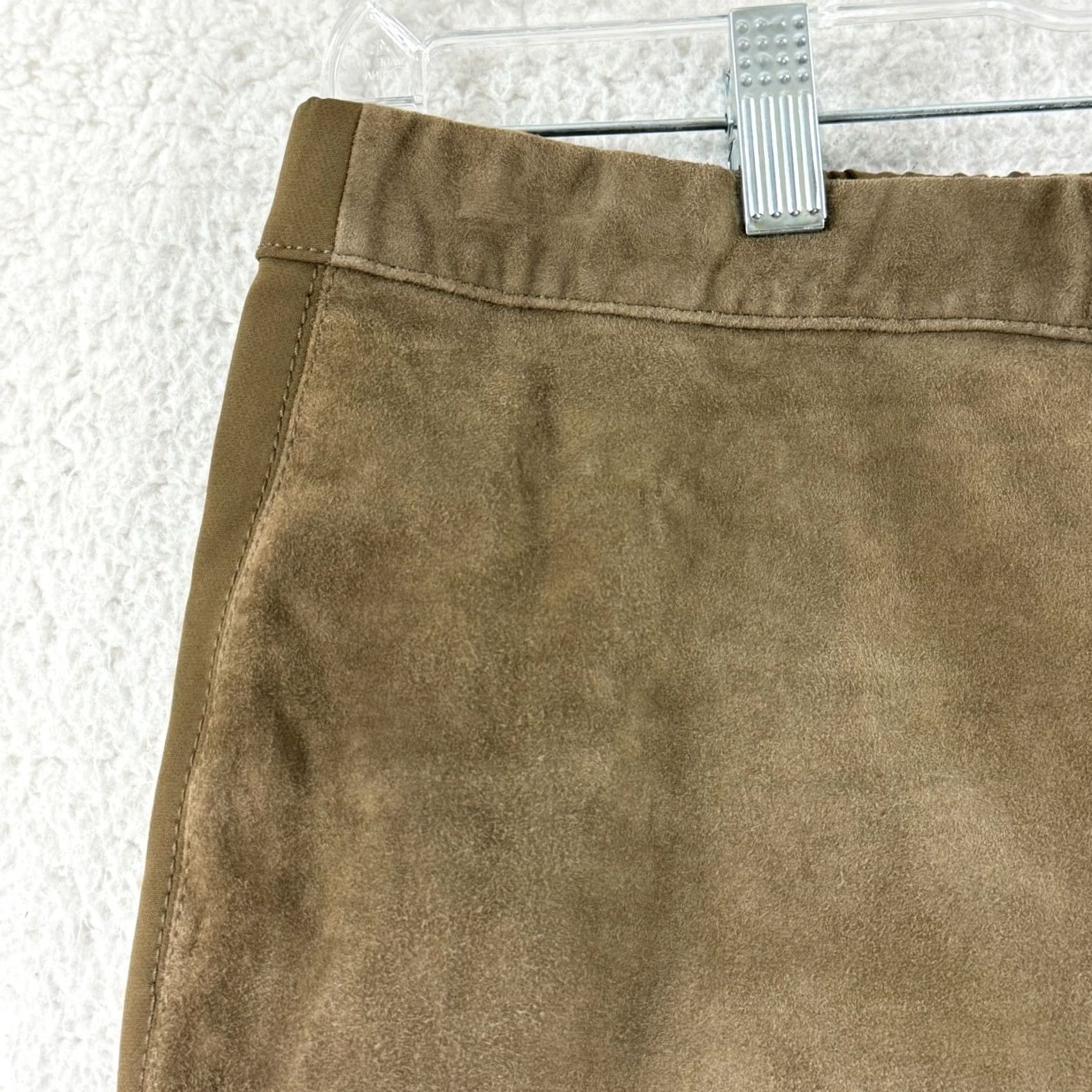 Vintage Lafayette 148 Murray Pant Womens Medium Brown Cropped Ankle Zip Pull On Stretch Size 32" / US 10 / IT 46 - 4 Thumbnail