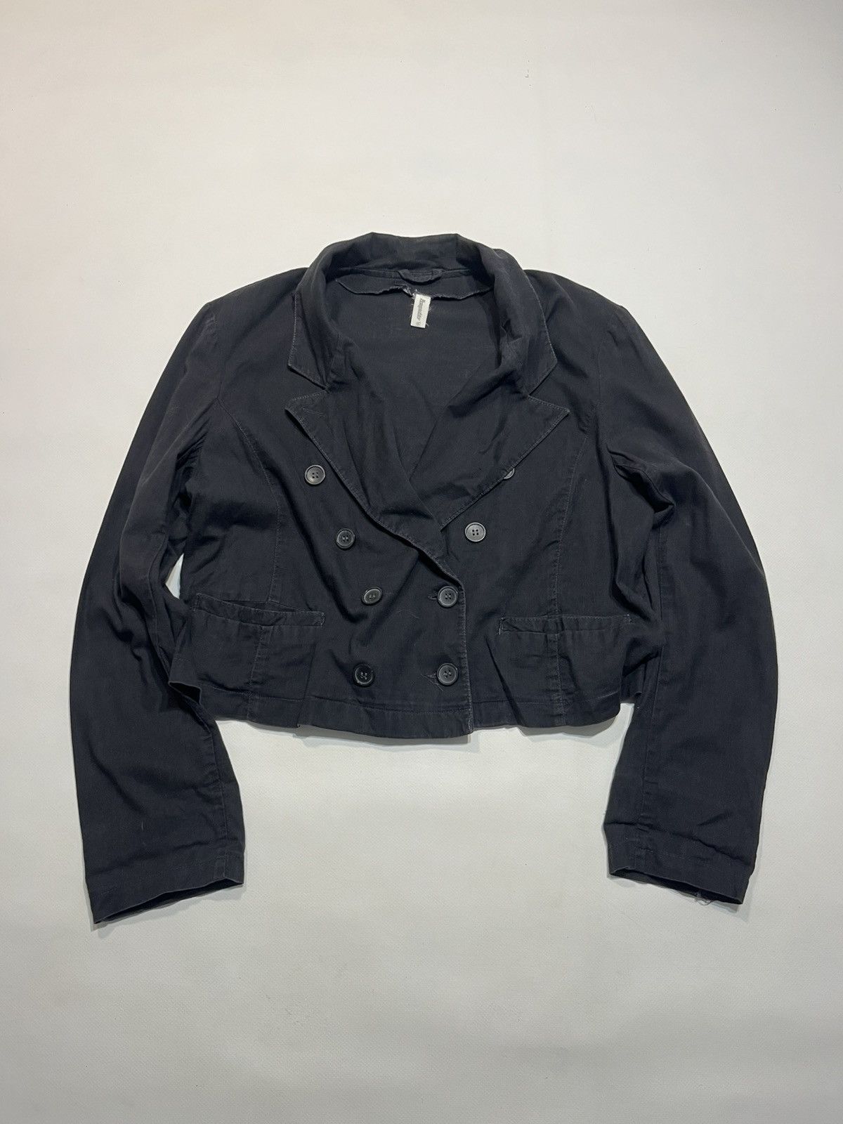 If Six Was Nine Vintage Linen Napoleon Black Y2K Jacket Size M / US 6-8 / IT 42-44 - 1 Thumbnail