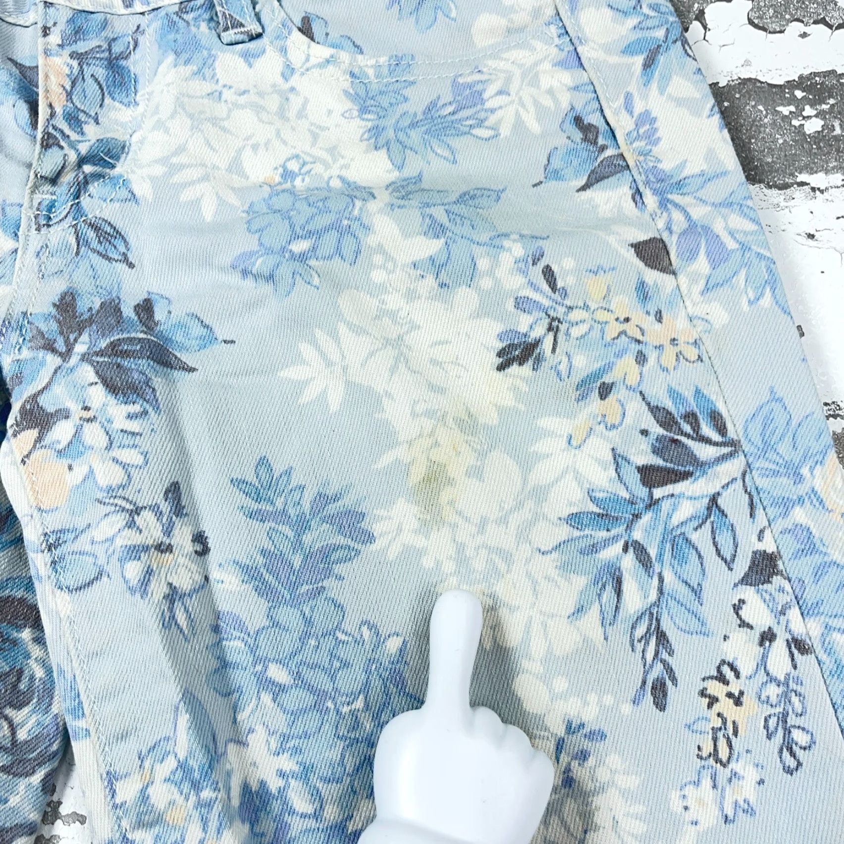 American Eagle Outfitters American Eagle Outfitters Jegging Jeans Womens Blue Floral 4 Short 27in Inseam Denim Stretch Pants Jeans Size 27" / US 4 / IT 40 - 4 Thumbnail