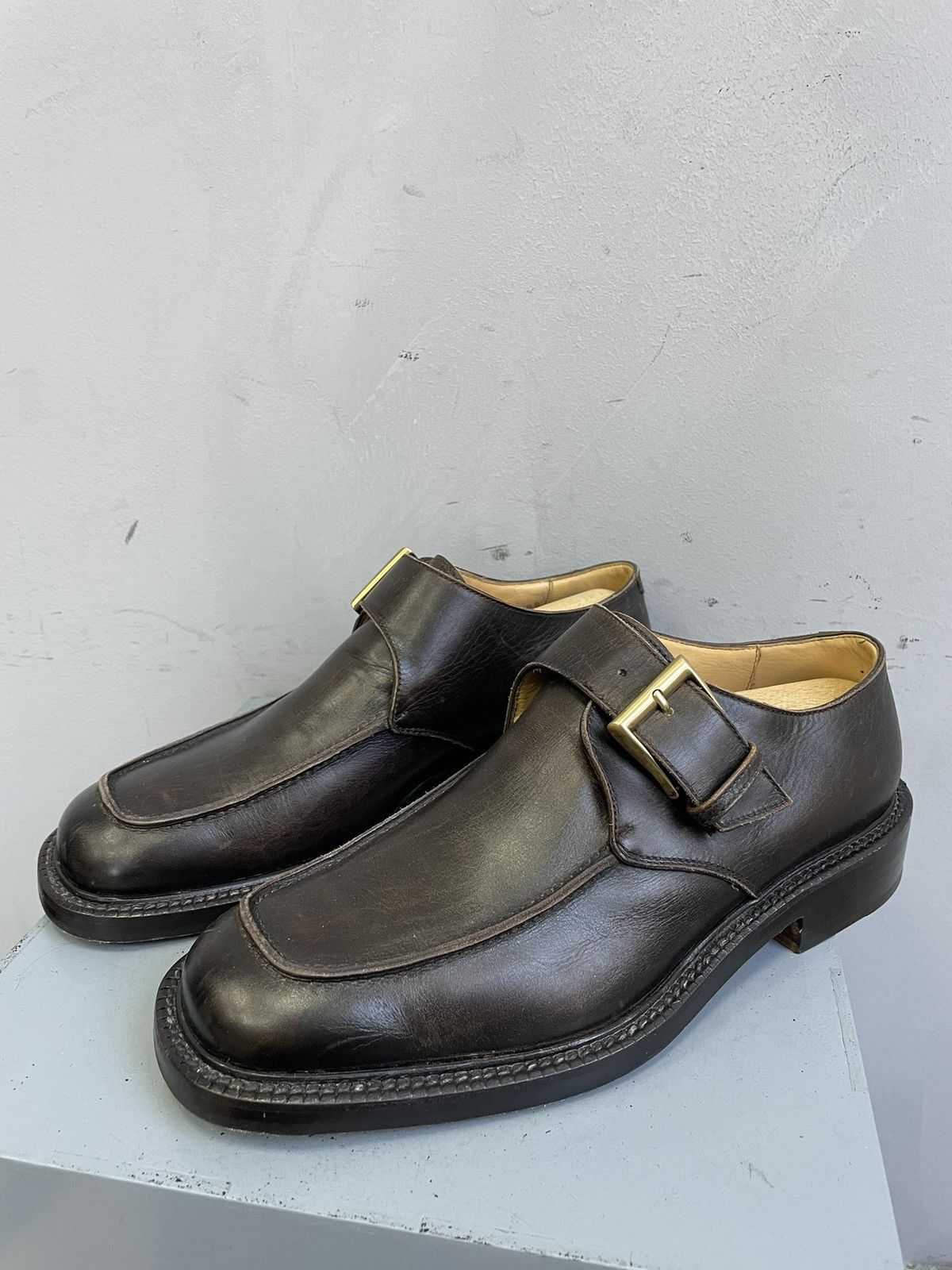 If Six Was Nine Swen & son hand made monk leather shoes loafers classic Size US 8 / EU 41 - 1 Thumbnail
