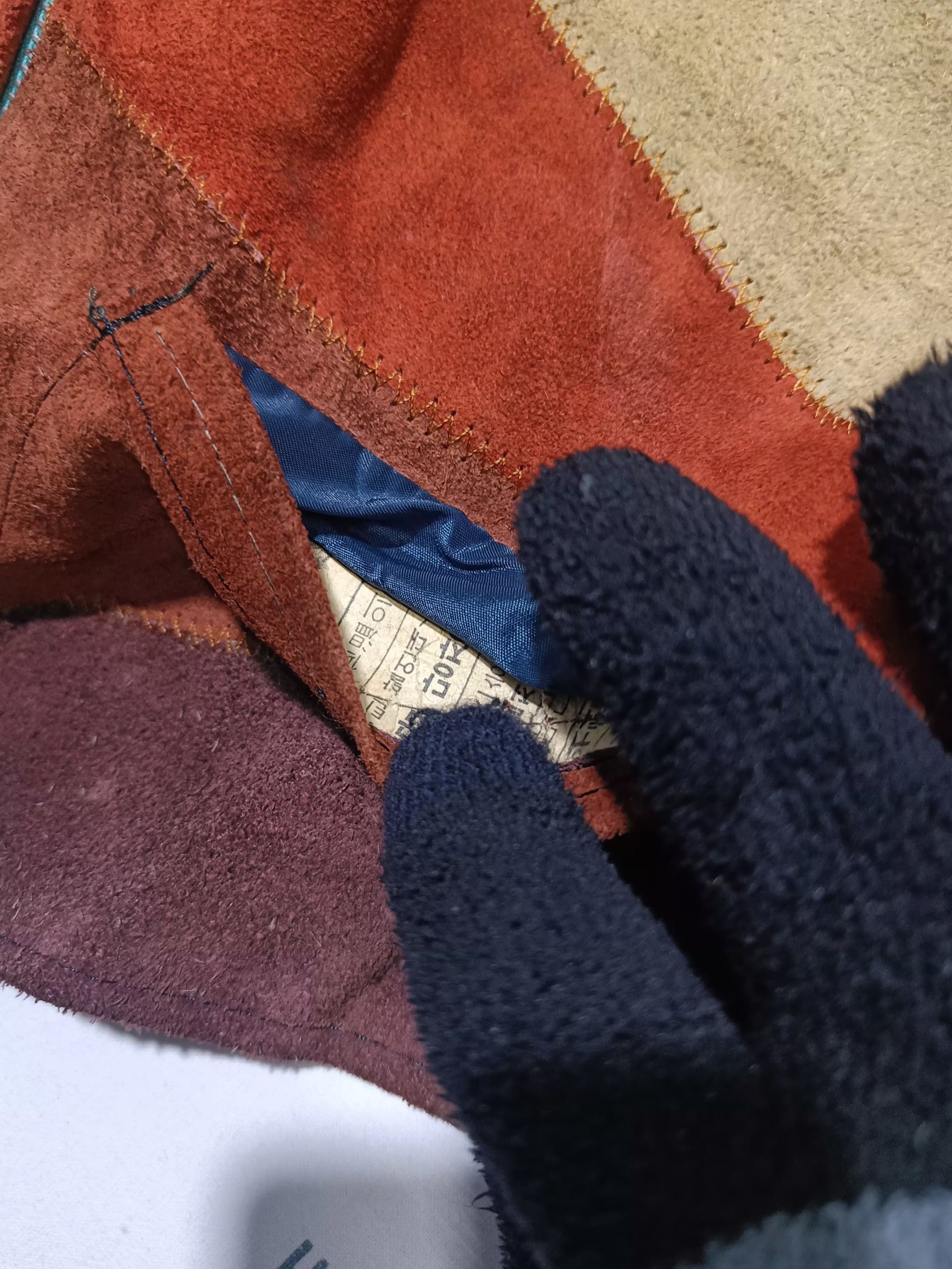 Genuine Leather Vtg Custom Handmade Patchwork Suede Leather Vest Size US M / EU 48-50 / 2 - 15 Thumbnail