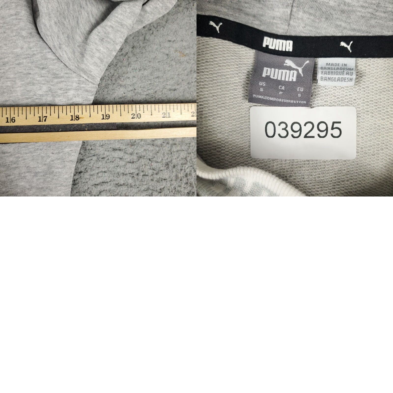 Puma Puma Womens Small Gray Pullover Hoodie Sweatshirt Size S / US 4 / IT 40 - 8 Thumbnail