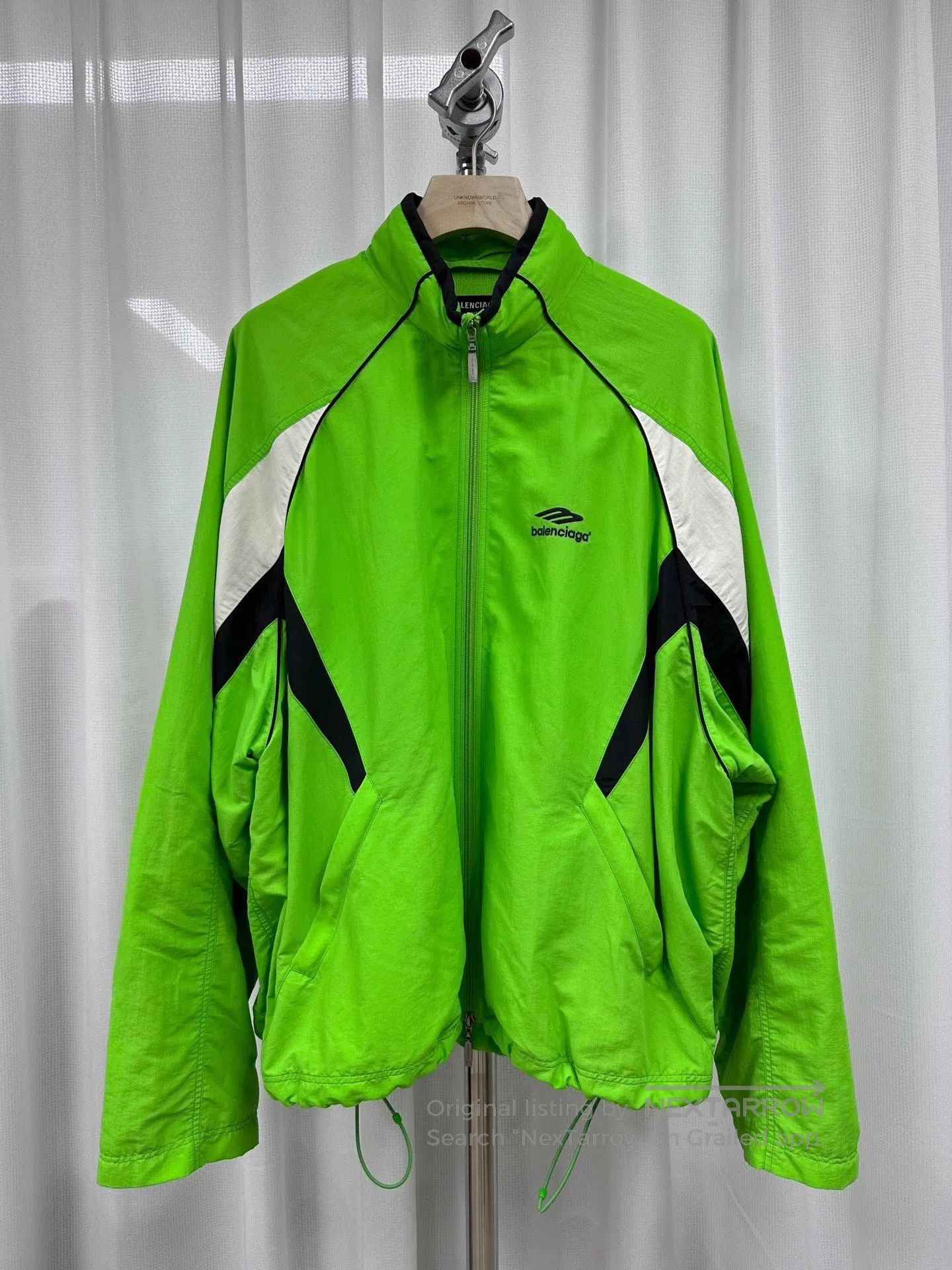 Balenciaga Green Lightweight Zip-Up Jacket, XS. Size US XS / EU 42 / 0 - 1 Thumbnail
