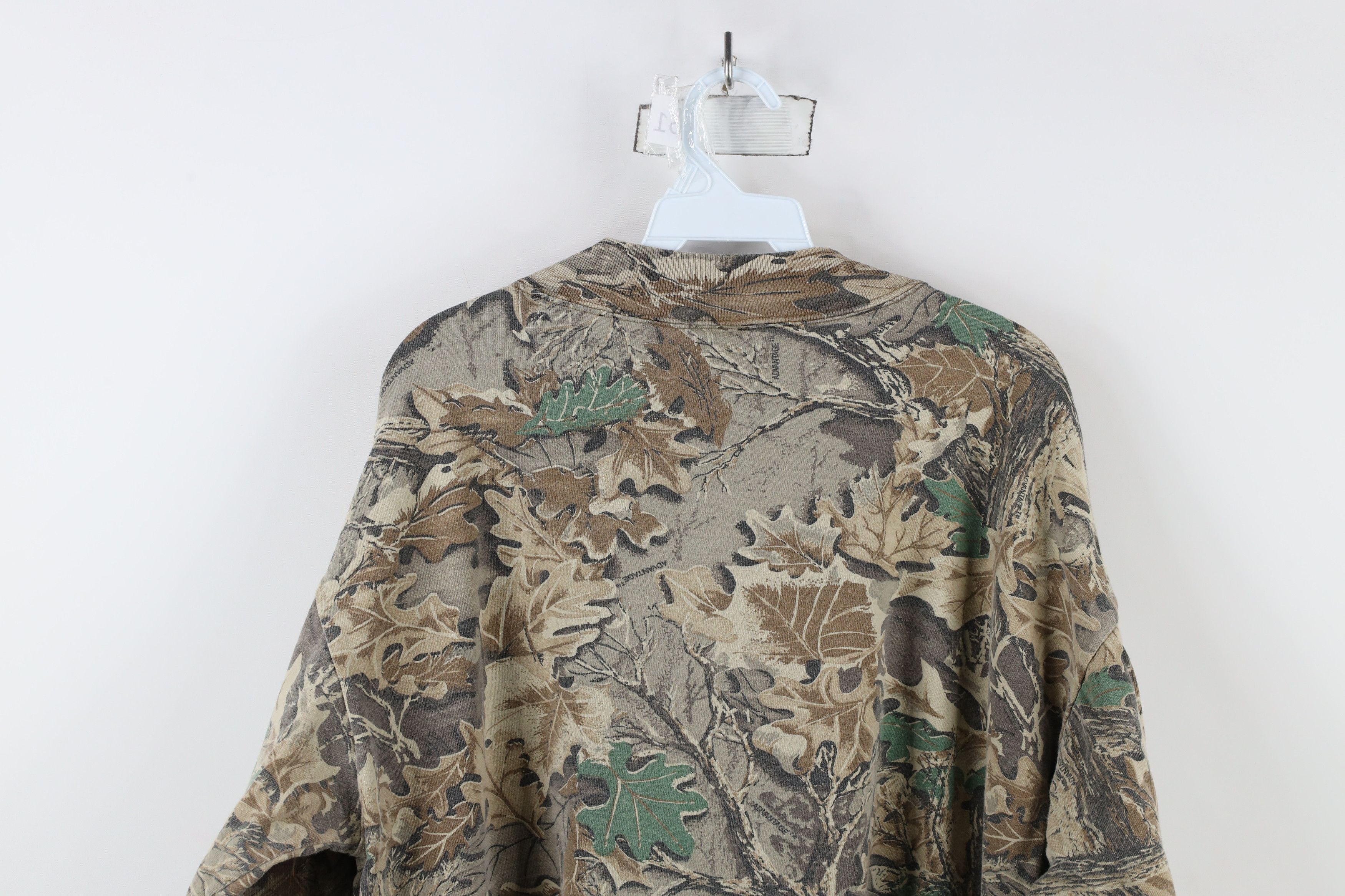 Vintage Vintage 90s Camouflage Mock Neck Long Sleeve T-Shirt Cotton Size US XL / EU 56 / 4 - 9 Thumbnail