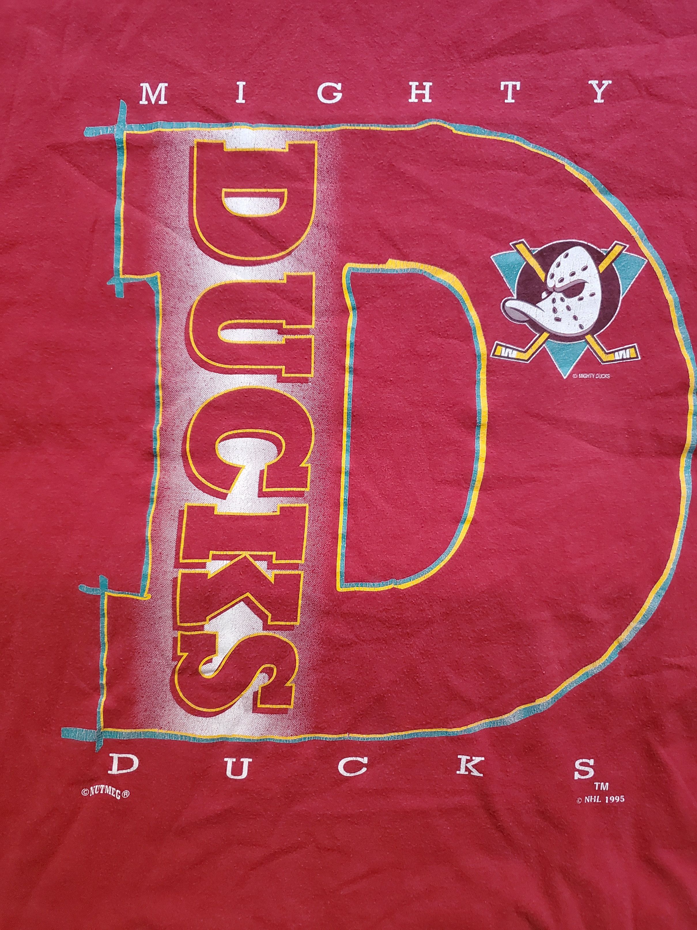 Nutmeg mighty ducks 1995 vintage nutmeg tshirt Size US XL / EU 56 / 4 - 2 Thumbnail