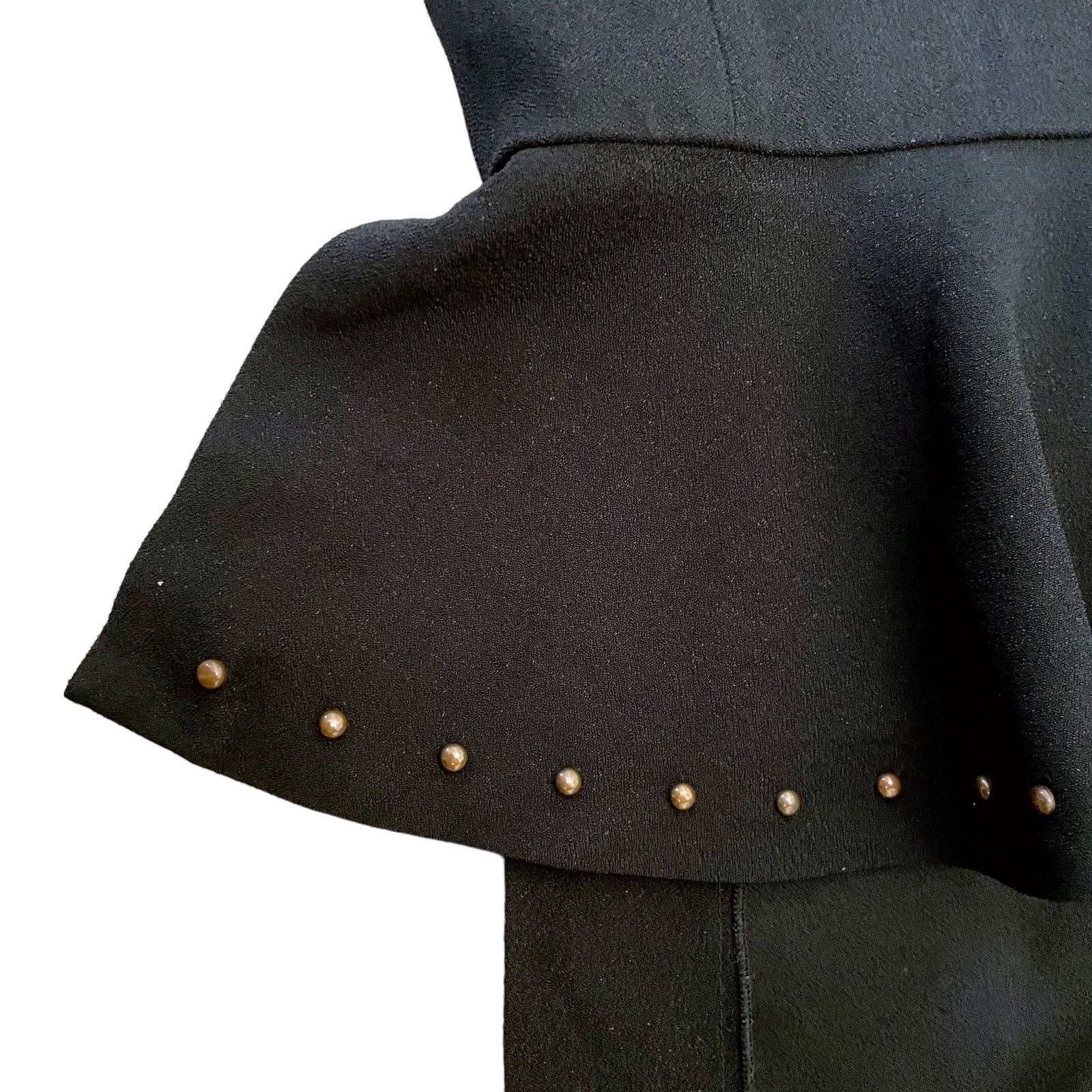 See by Chloe See by Chloé Black Sleeveless High Low Studded Peplum Top Size S / US 4 / IT 40 - 6 Thumbnail