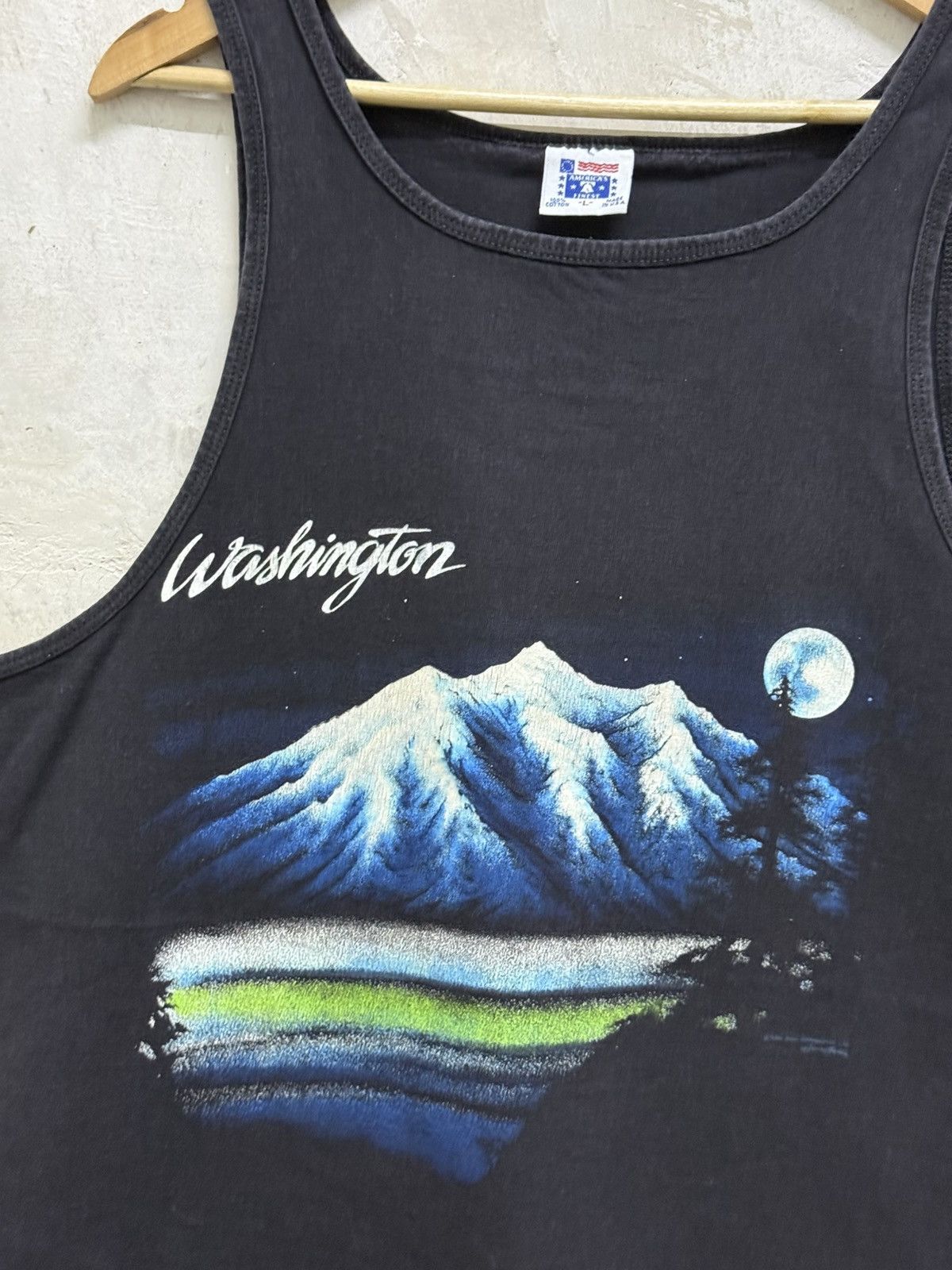 Vintage Vintage 90s Washington Faded Tank Top Size US L / EU 52-54 / 3 - 2 Thumbnail