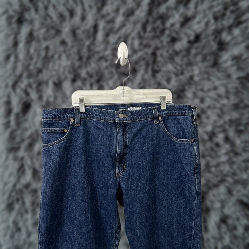 Carhartt Carhartt Jeans Mens 42x30 Blue Relaxed Fit 5-Pocket Denim Work Pants YKK Straight Inseam 30 Size US 42 / EU 58 - 1 Thumbnail