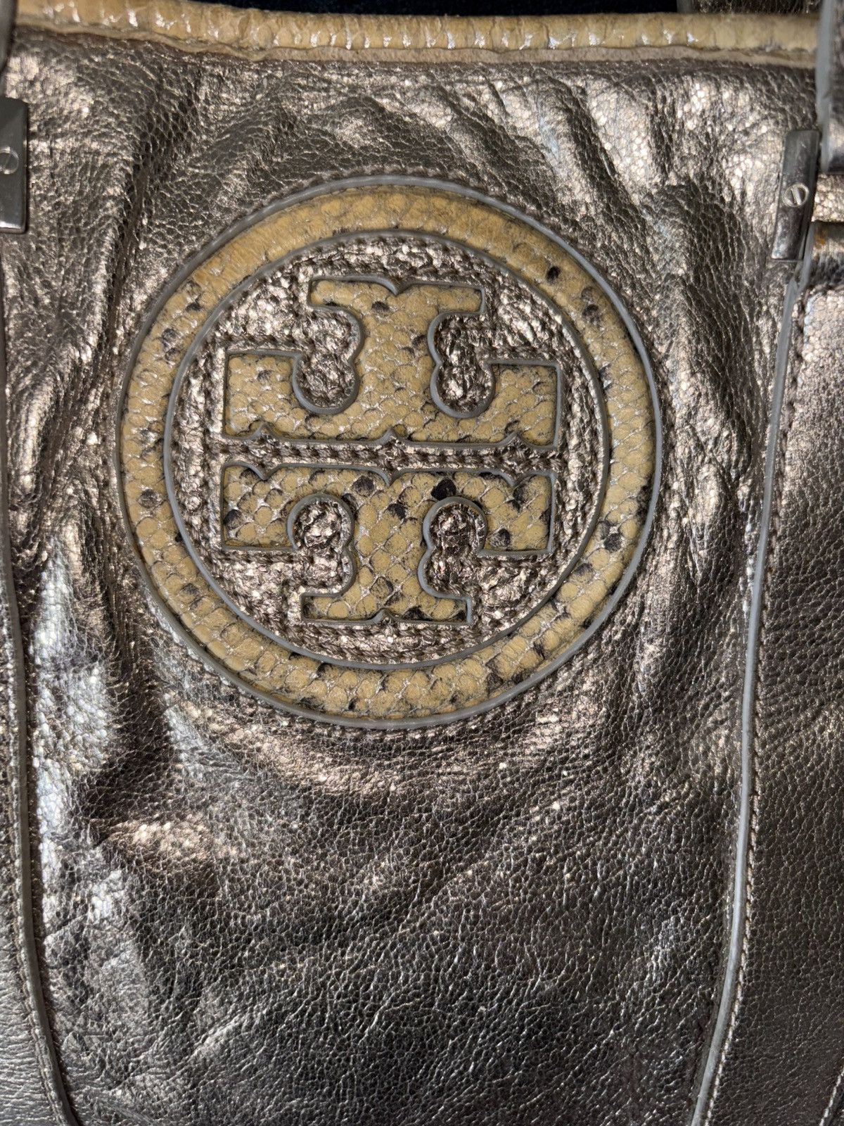 Tory Burch Tory Burch Metallic Leather Tote Bag Size ONE SIZE - 20 Thumbnail