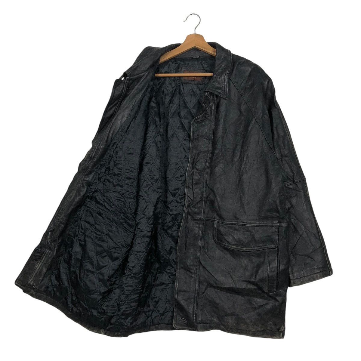 Japanese Brand 🔥VINTAGE LEATHER JACKET MULTI POCKET ROCHI ISSEY MIYAKE Size US L / EU 52-54 / 3 - 13 Thumbnail