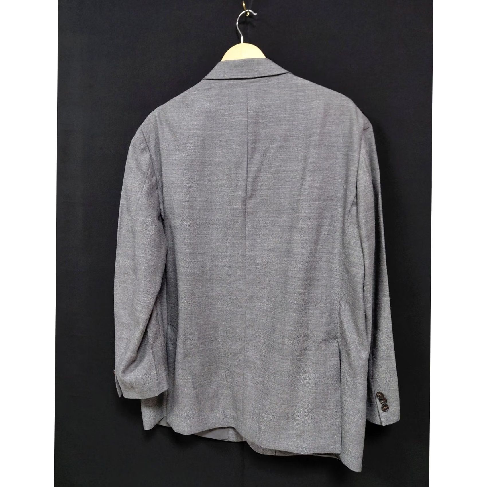 Ralph Lauren Ralph Lauren Blazer Wool Silk Linen Gray Solid Woven Men 46R Regular Fit Button Closure Blazer Size 46R - 2 Thumbnail
