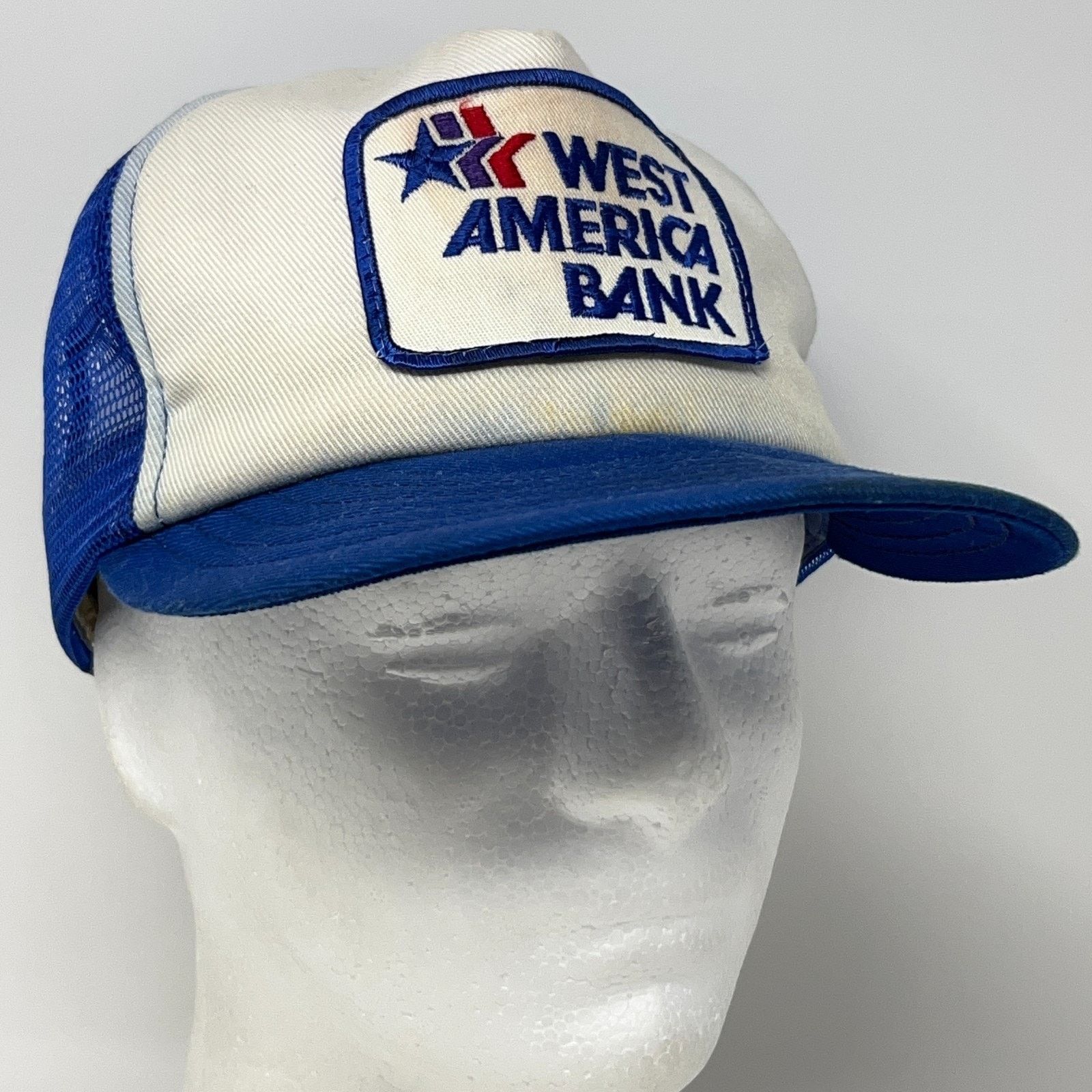 Vintage Vintage 80s West America Bank Trucker Hat Baseball Cap Blue Size ONE SIZE - 10 Thumbnail