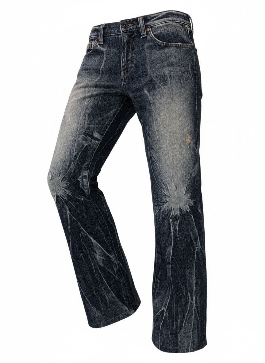 JACKROSE Jack Rose distressed denim flare bootcut nice design Size US 31 - 1 Thumbnail